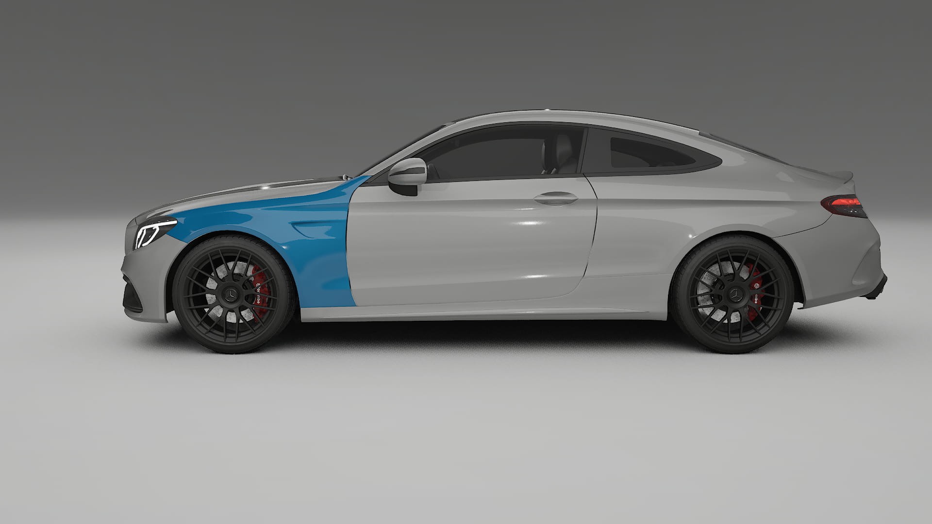 Mercedes C63 AMG W205 coupe PPF Fólie | CrystalGuard Transparentní TPU PPF Kompletní Pre-cut Kit
