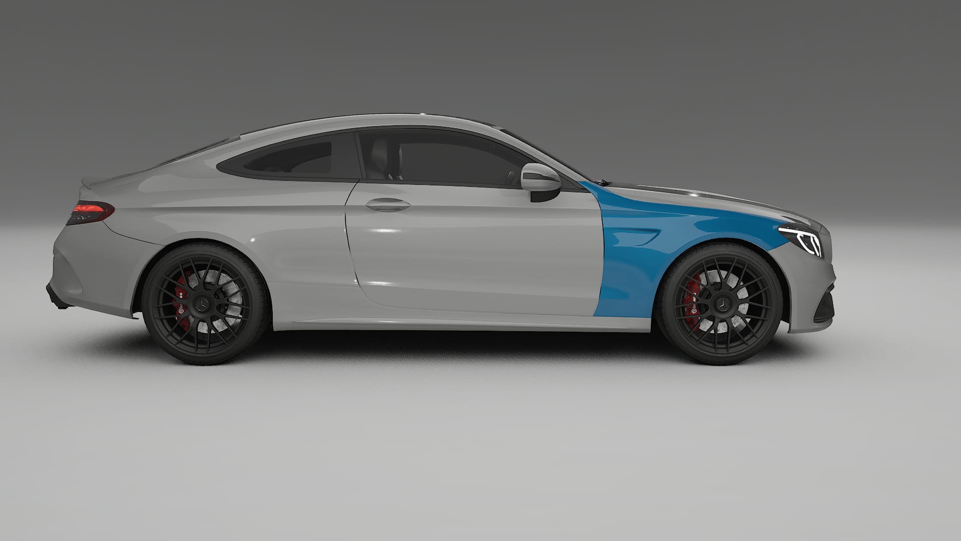 Mercedes C63 AMG W205 coupe PPF Fólie | CrystalGuard Transparentní TPU PPF Kompletní Pre-cut Kit