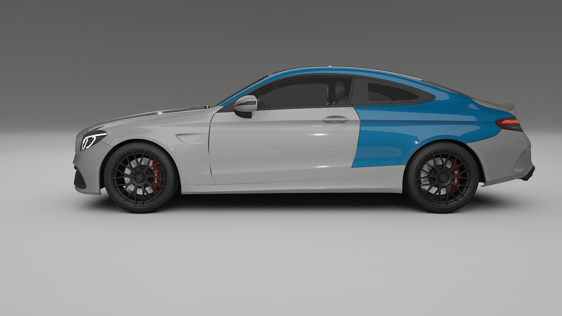 Mercedes C63 AMG W205 coupe PPF Fólie | CrystalGuard Transparentní TPU PPF Kompletní Pre-cut Kit