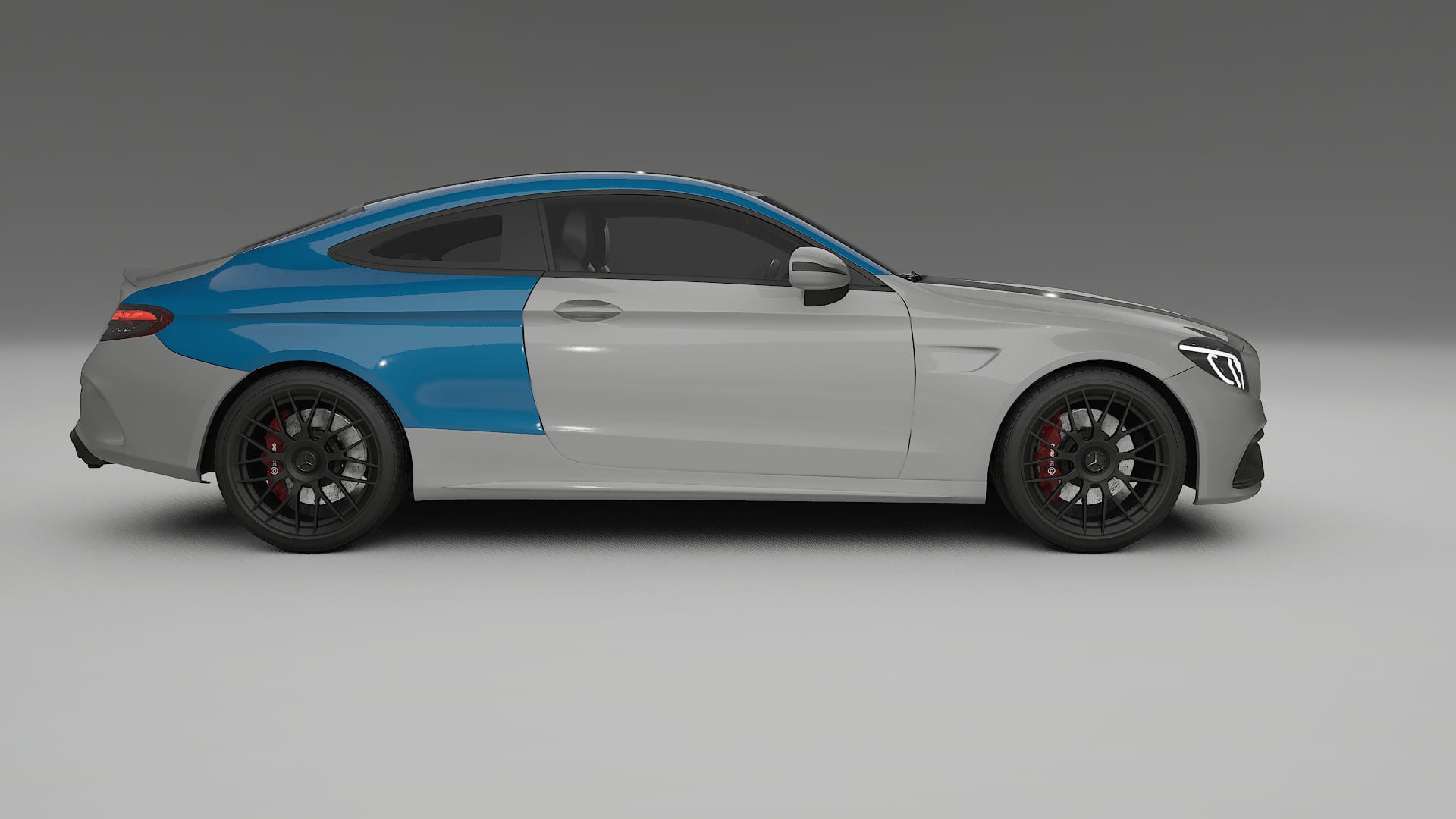 Mercedes C63 AMG W205 coupe PPF Fólie | CrystalGuard Transparentní TPU PPF Kompletní Pre-cut Kit