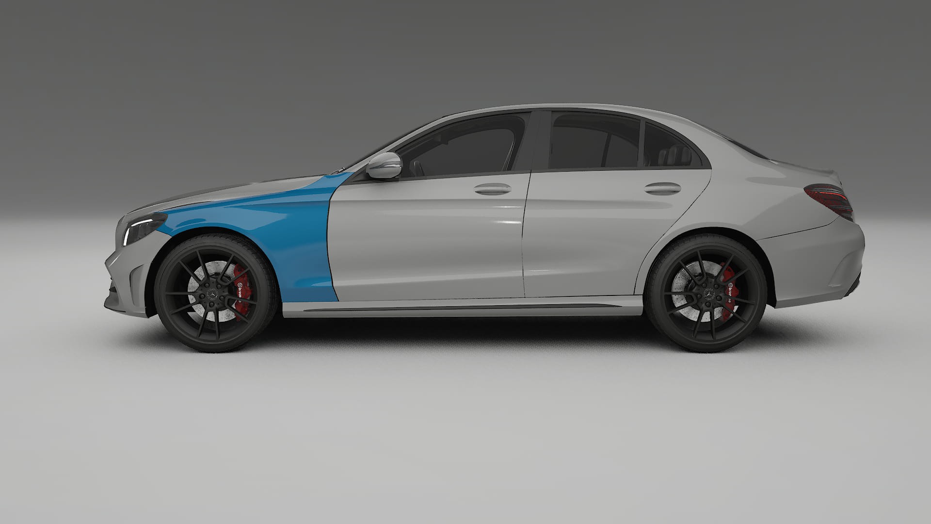 Mercedes C-class W205 AMG sedan PPF Fólie | CrystalGuard Transparentní TPU PPF Kompletní Pre-cut Kit
