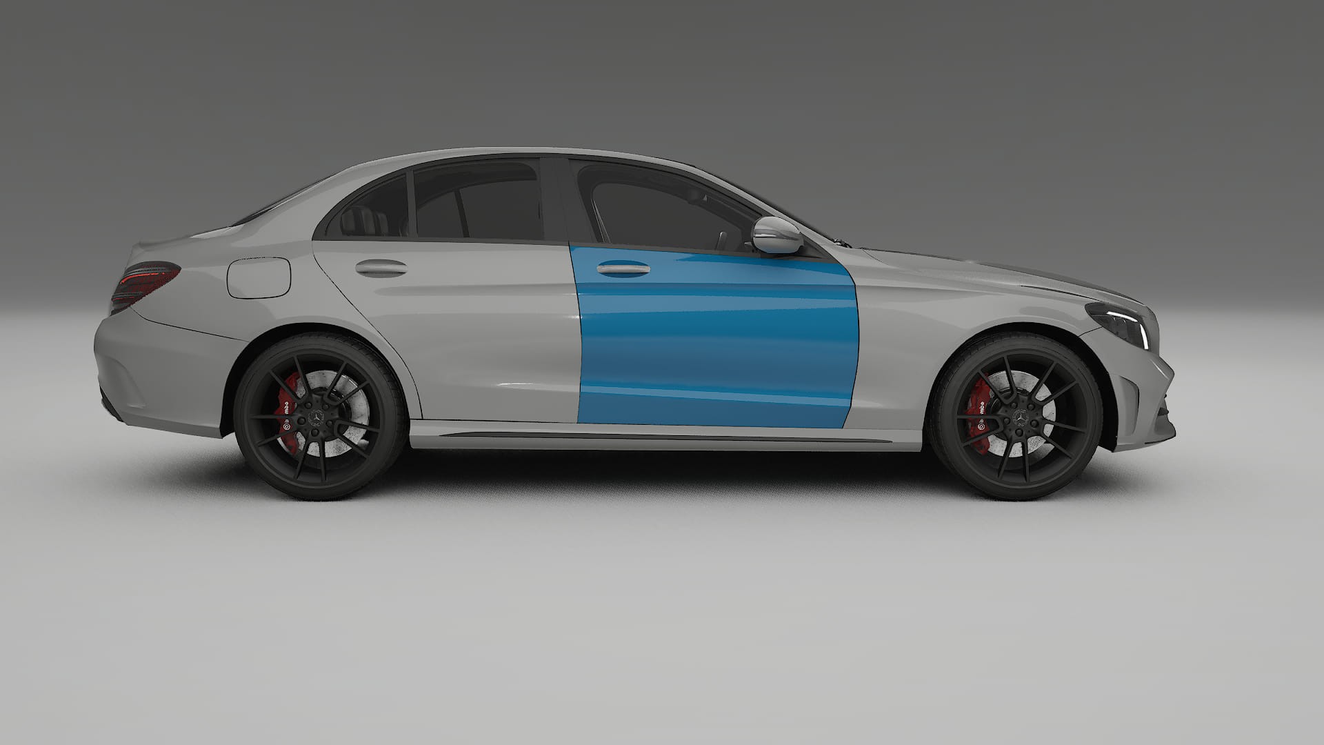 Mercedes C-class W205 AMG sedan PPF Fólie | CrystalGuard Transparentní TPU PPF Kompletní Pre-cut Kit