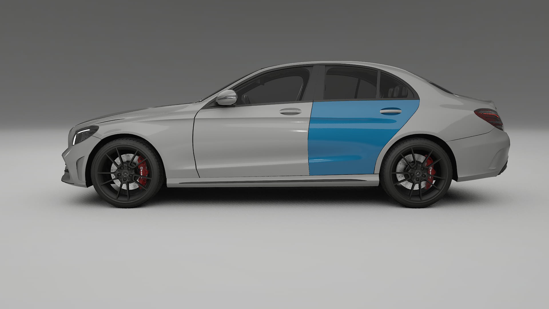 Mercedes C-class W205 AMG sedan PPF Fólie | CrystalGuard Transparentní TPU PPF Kompletní Pre-cut Kit