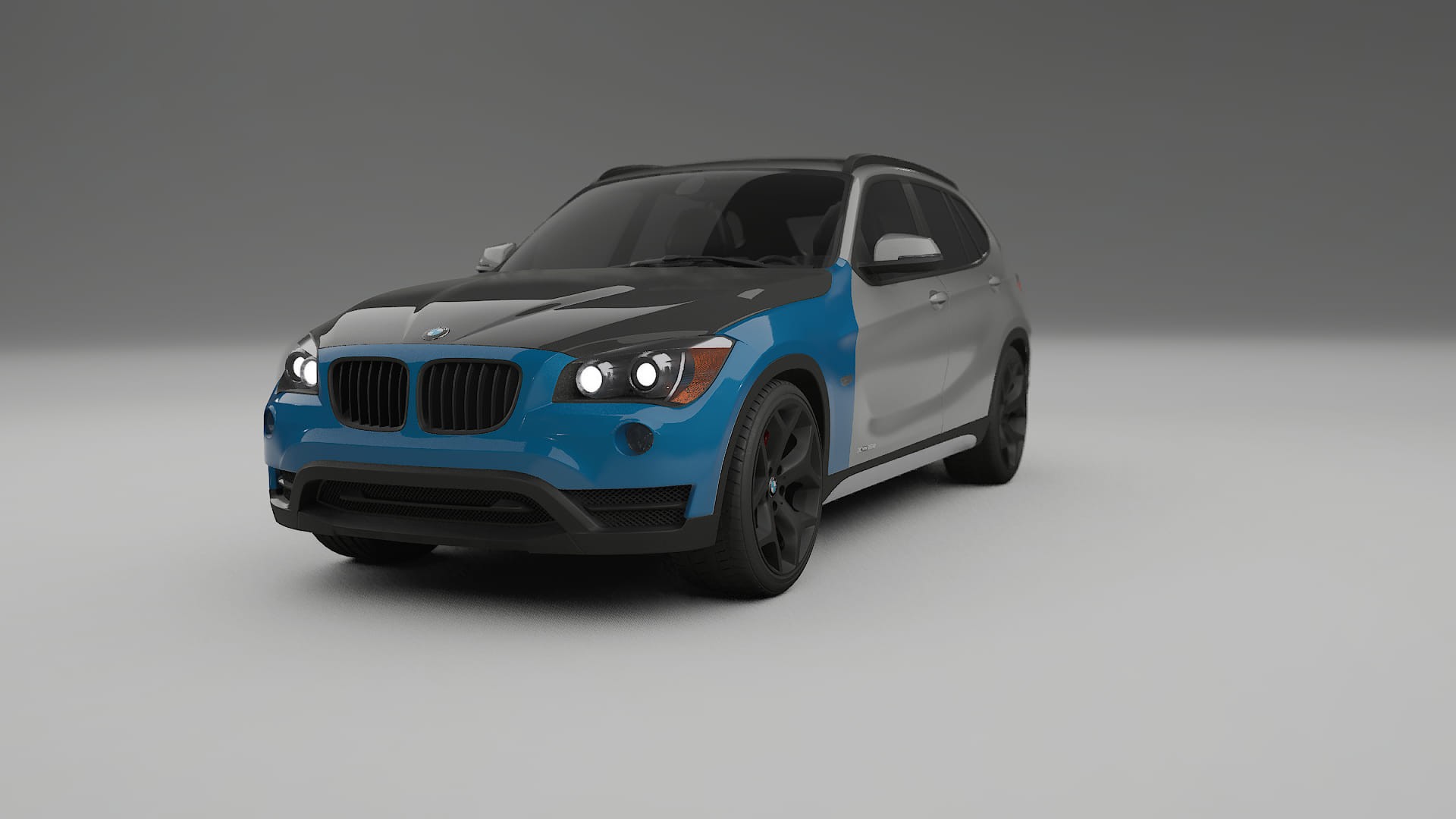 BMW X1 E84 PPF Fólie na auto | CrystalGuard Přední kit s karbonovou kapotou