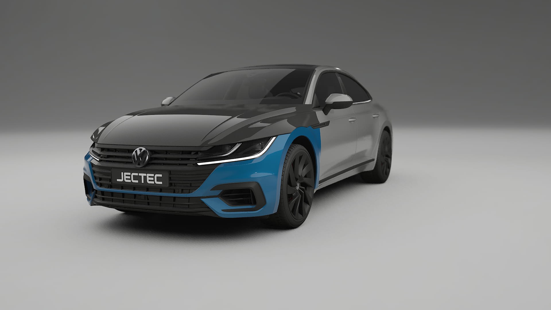 VW Arteon R 3H prefacelift PPF Fólie na auto | CrystalGuard Přední kit s karbonovou kapotou