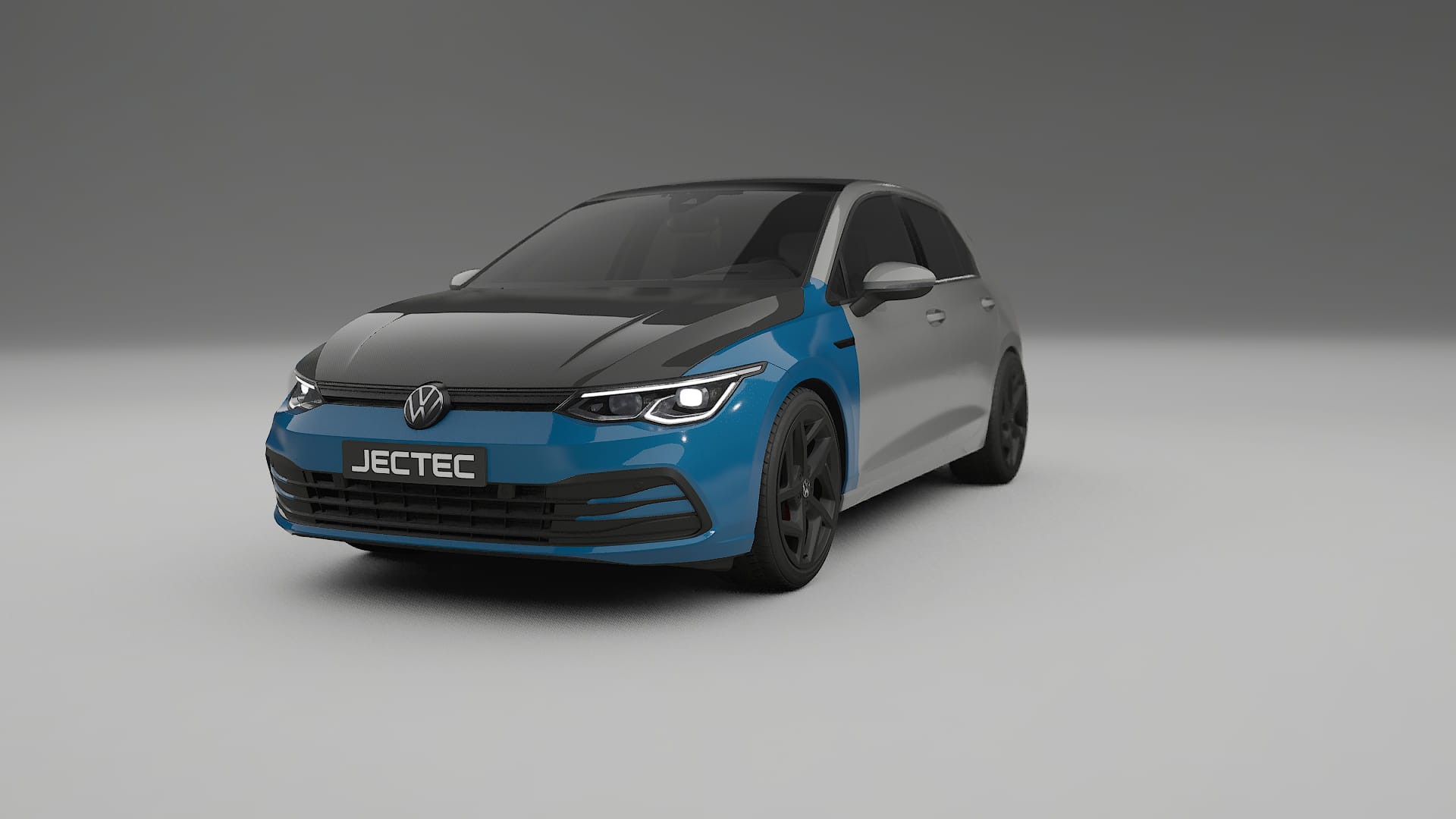 VW Golf Mk8 PPF Fólie na auto | CrystalGuard Přední kit s karbonovou kapotou