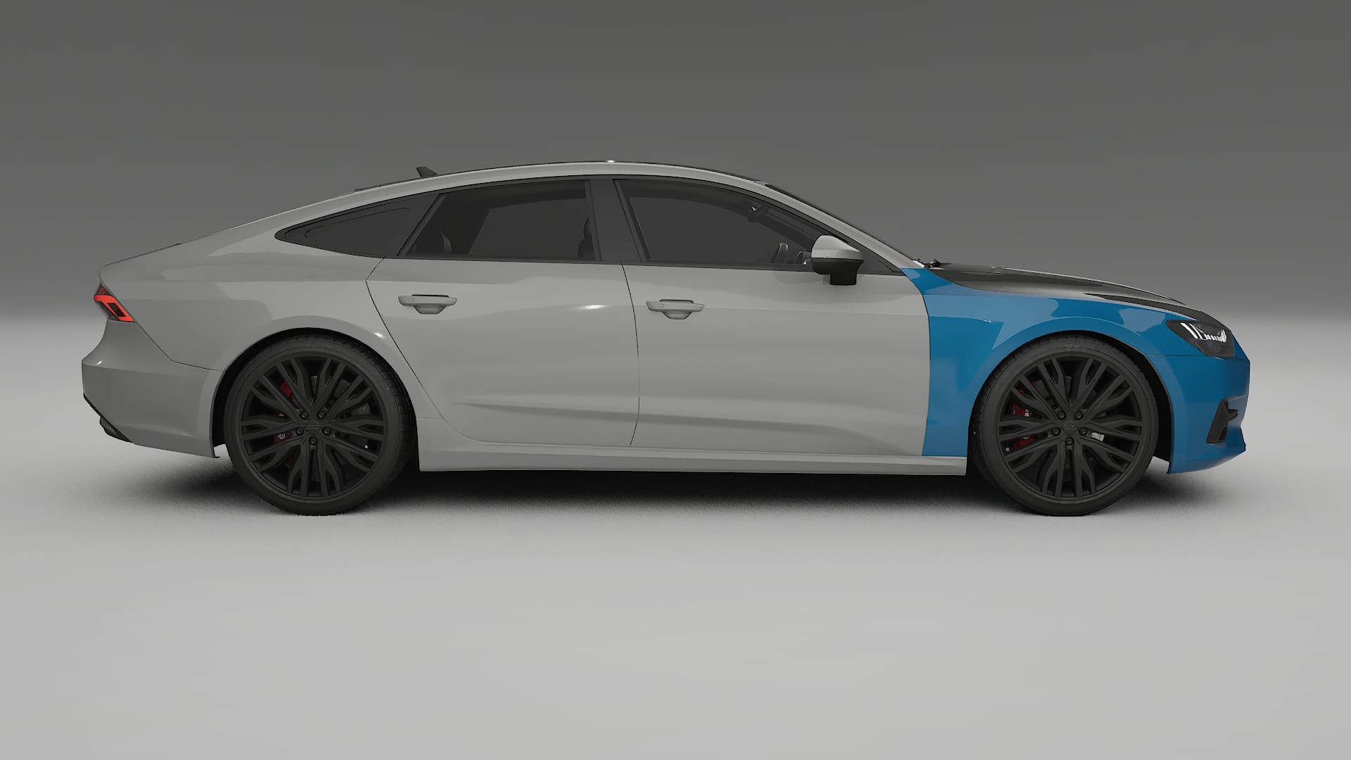 Audi A7 C8 Sportback prefacelift PPF Fólie na auto | CrystalGuard Přední kit s karbonovou kapotou
