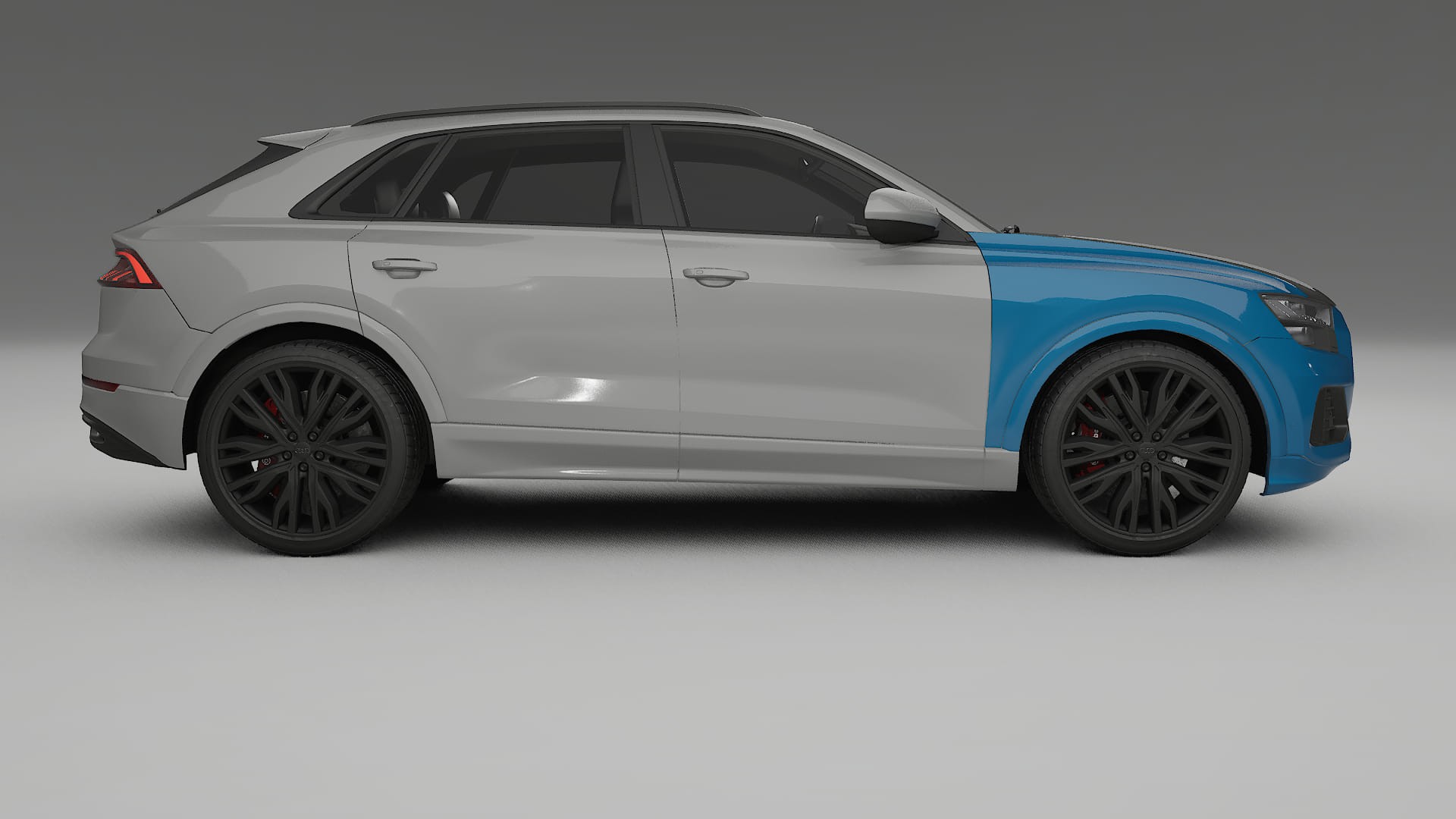 Audi Q8 F1 prefacelift PPF Fólie na auto | CrystalGuard Přední kit s karbonovou kapotou