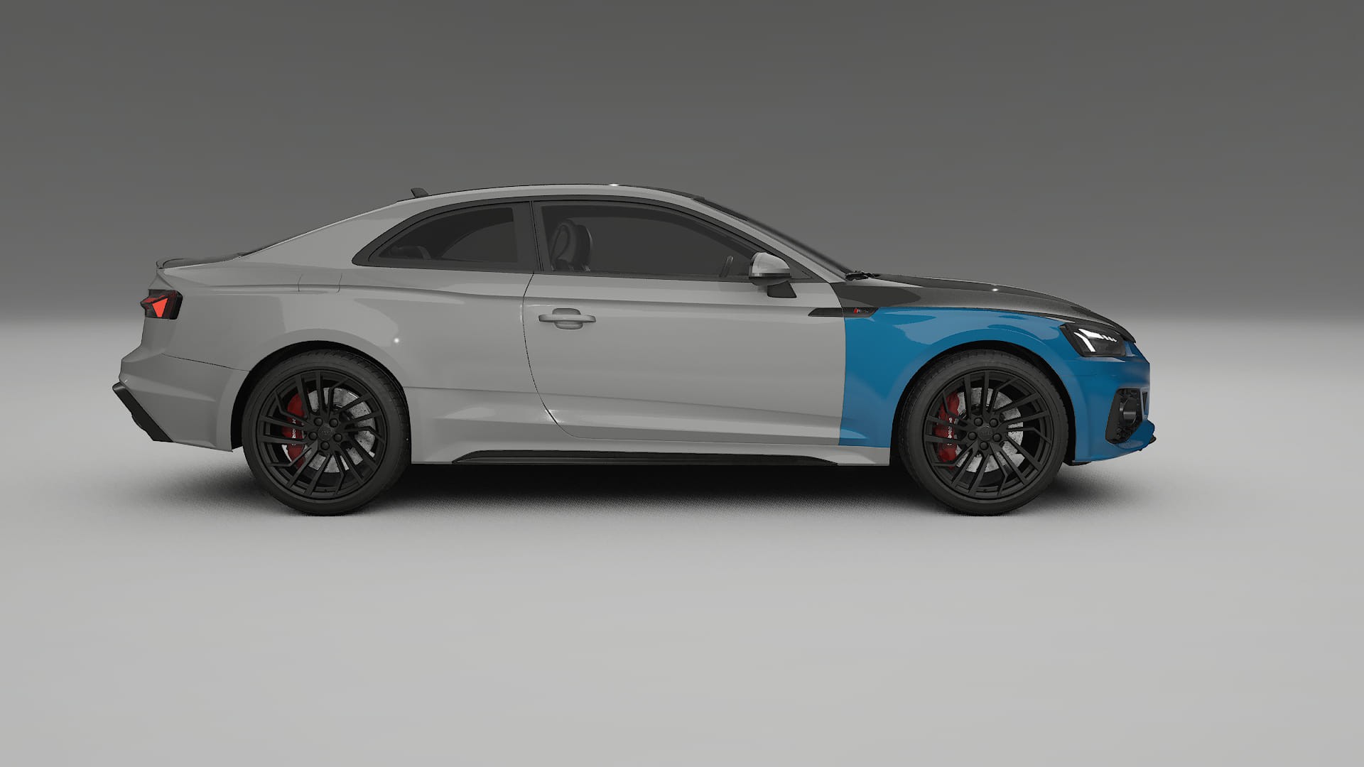 Audi RS5 coupe B9 facelift PPF Fólie na auto | CrystalGuard Přední kit s karbonovou kapotou