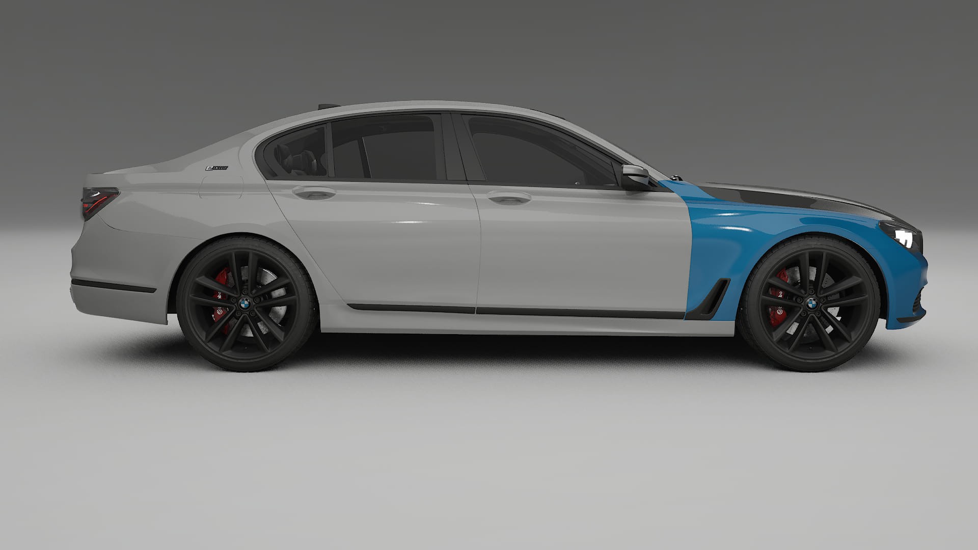 BMW 7 G11 G12 facelift PPF Fólie na auto | CrystalGuard Přední kit s karbonovou kapotou