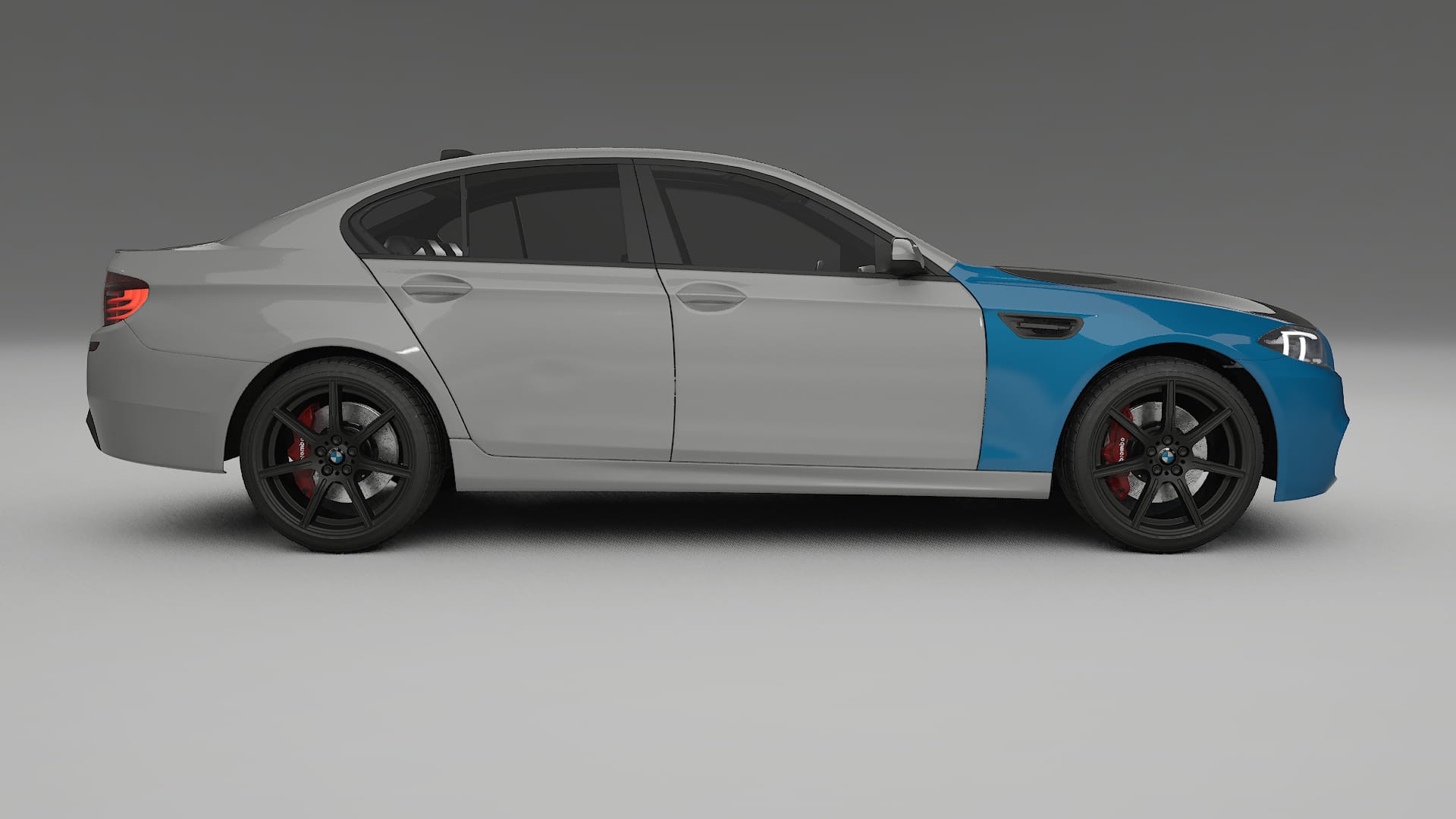 BMW M5 F10 PPF Fólie na auto | CrystalGuard Přední kit s karbonovou kapotou