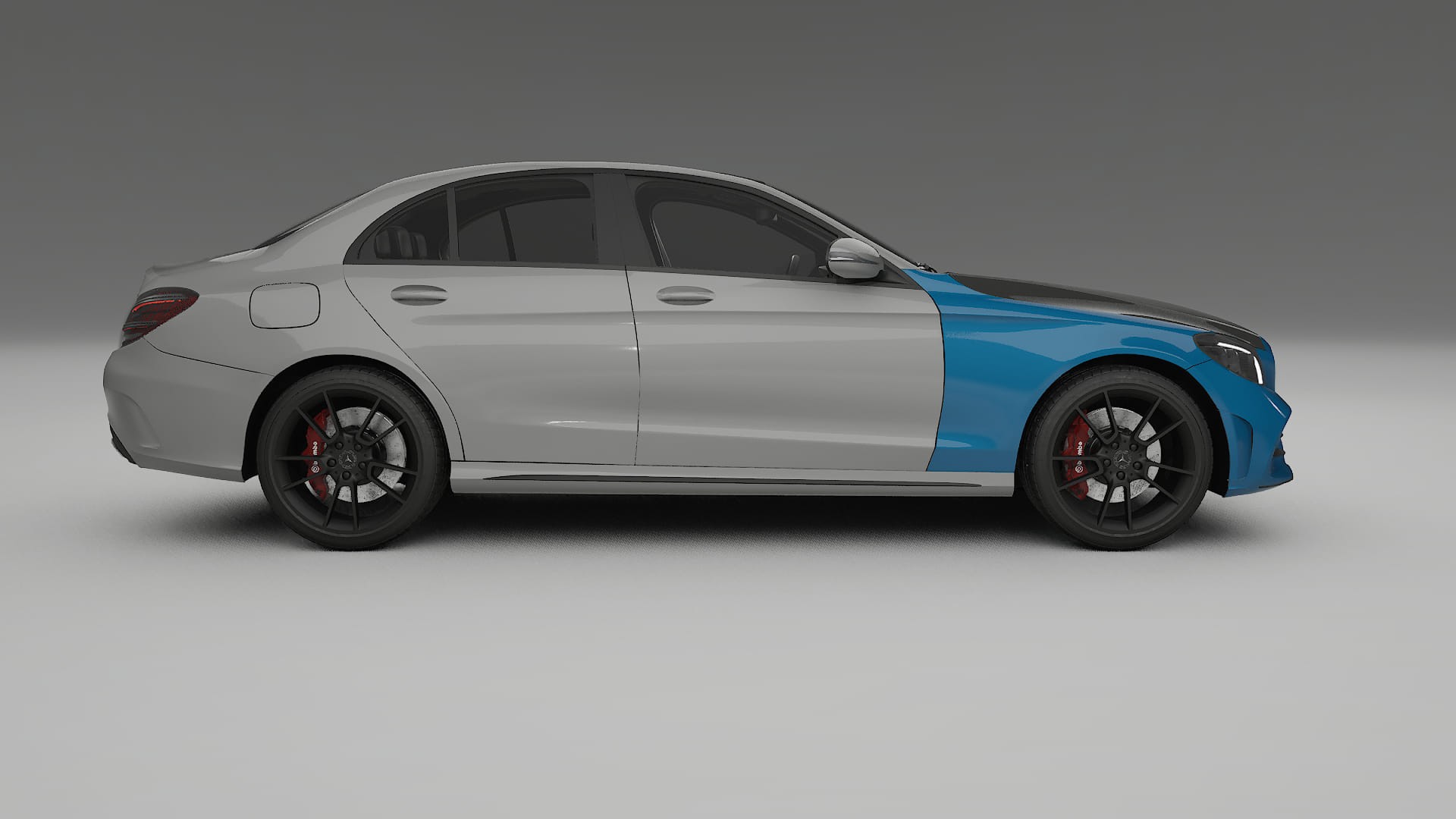 Mercedes C-class W205 AMG sedan PPF Fólie na auto | CrystalGuard Přední kit s karbonovou kapotou