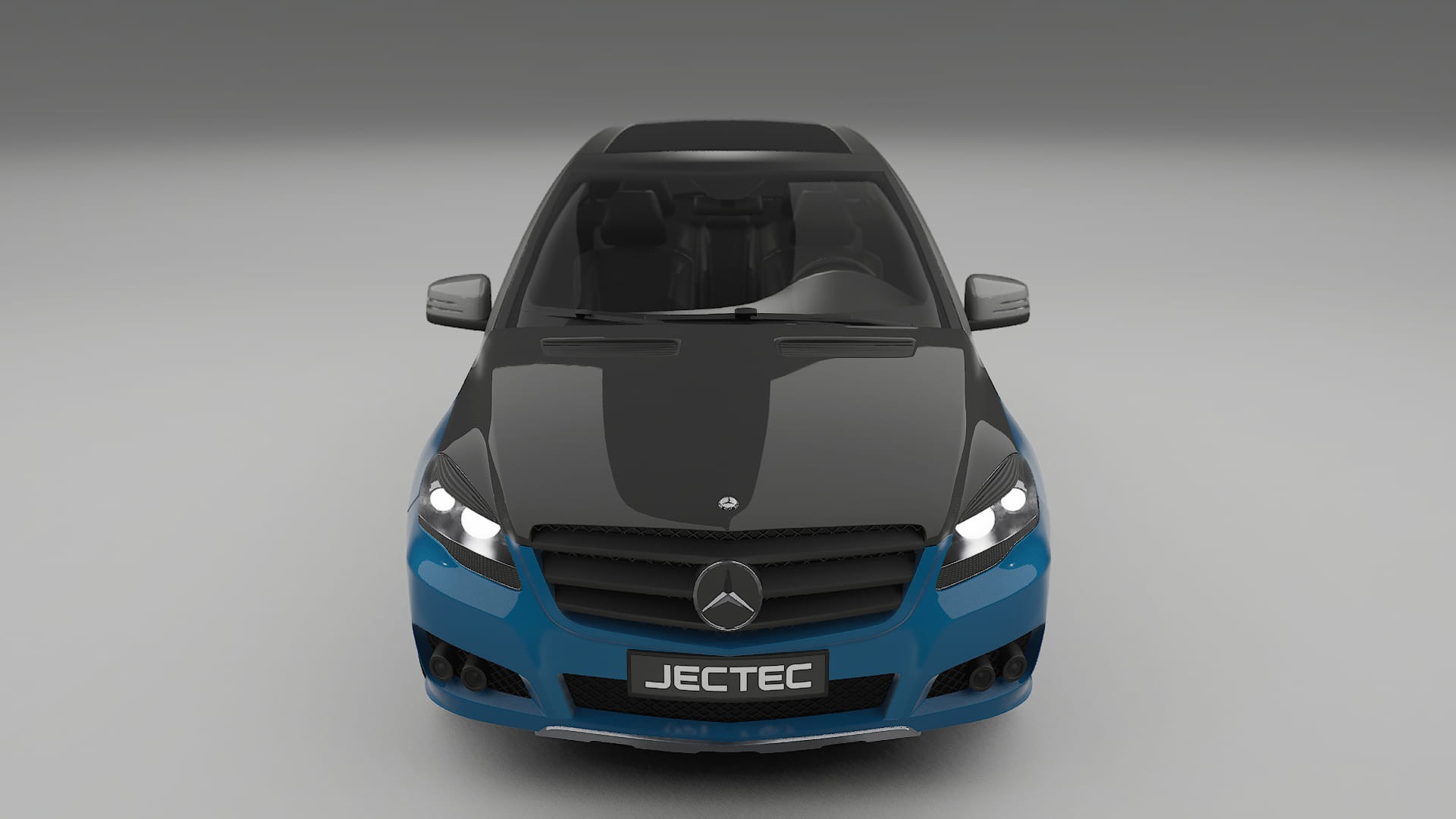Mercedes R-class W251 facelift PPF Fólie na auto | CrystalGuard Přední kit s karbonovou kapotou