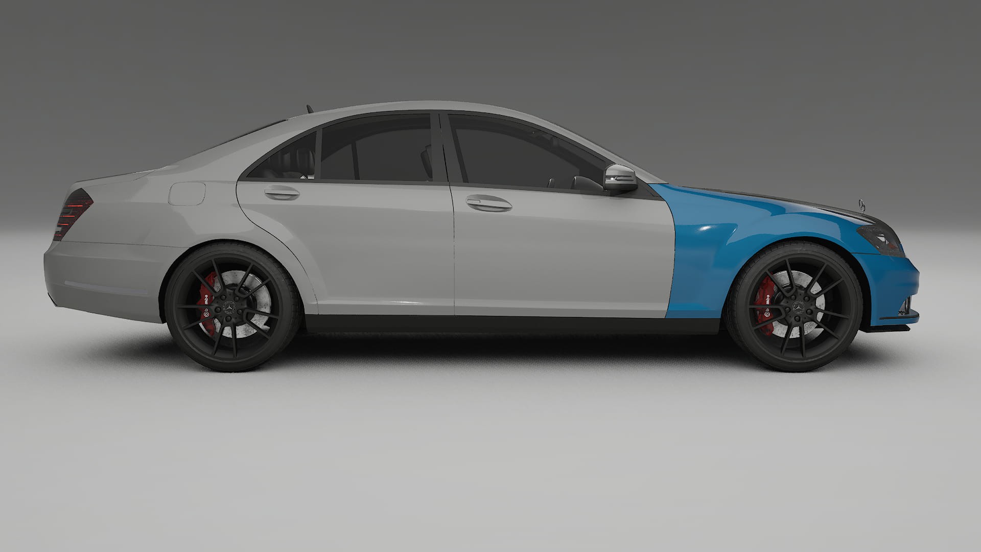 Mercedes S-class W221 facelift PPF Fólie na auto | CrystalGuard Přední kit s karbonovou kapotou