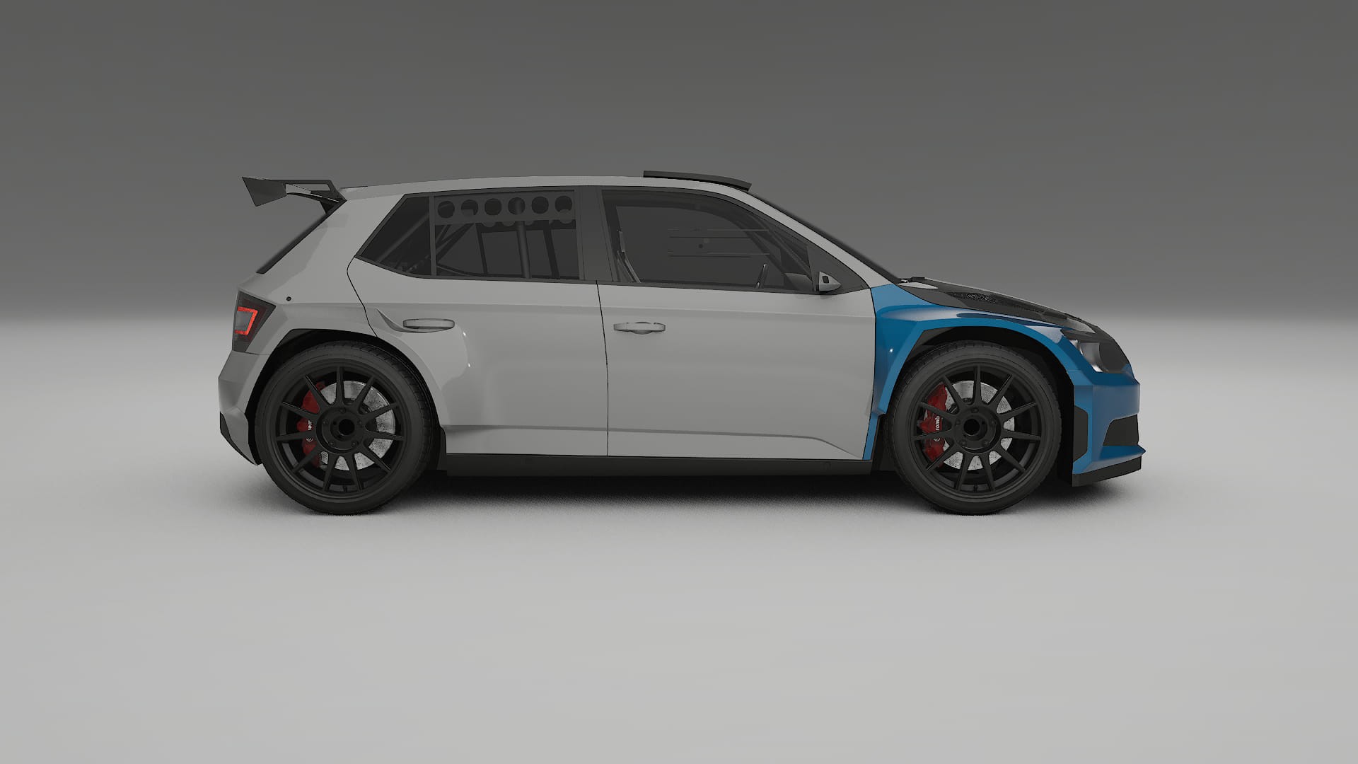 Škoda Fabia R5 6V PPF Fólie na auto | CrystalGuard Přední kit s karbonovou kapotou