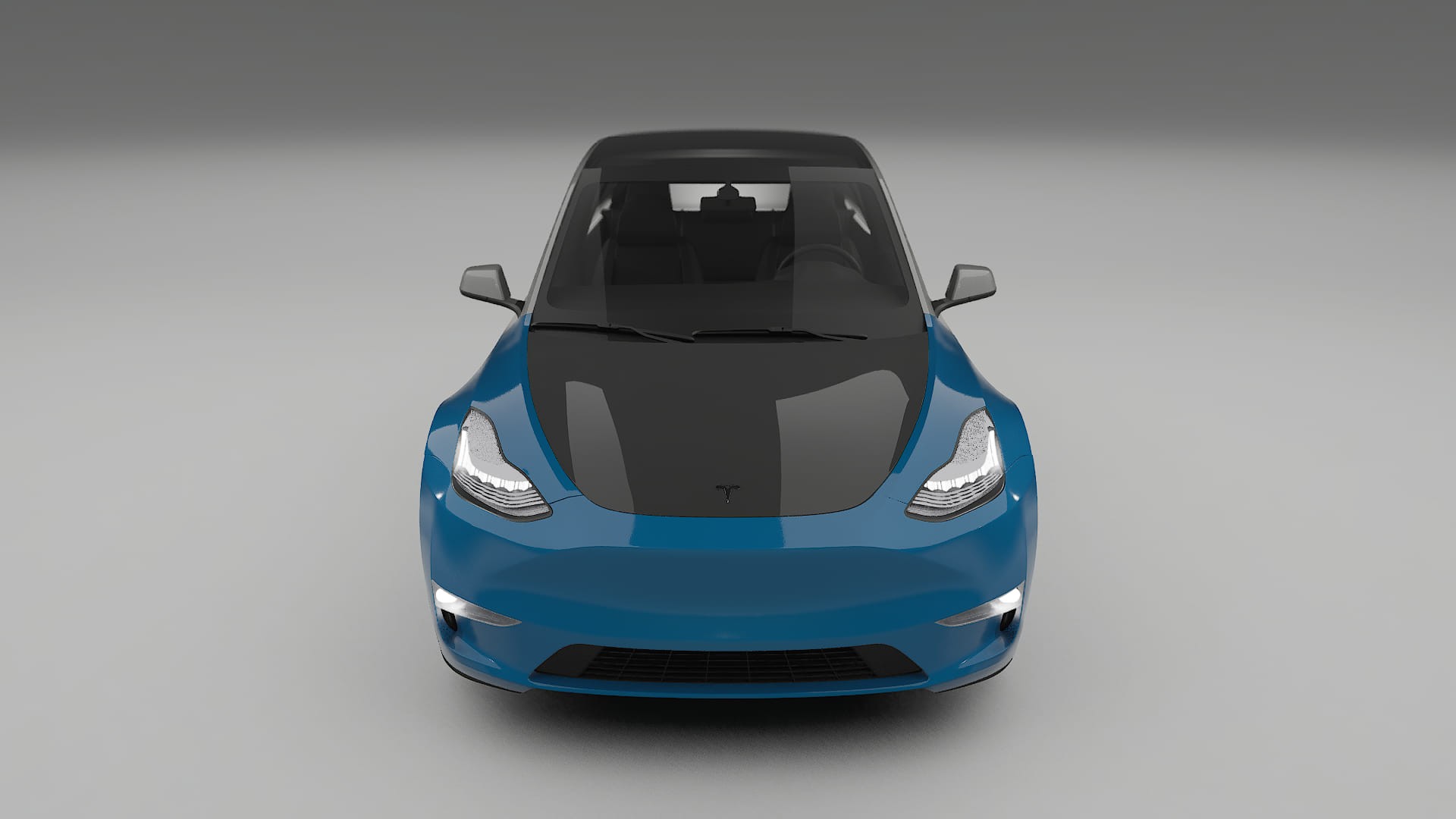 Tesla Model Y PPF Fólie na auto | CrystalGuard Přední kit s karbonovou kapotou