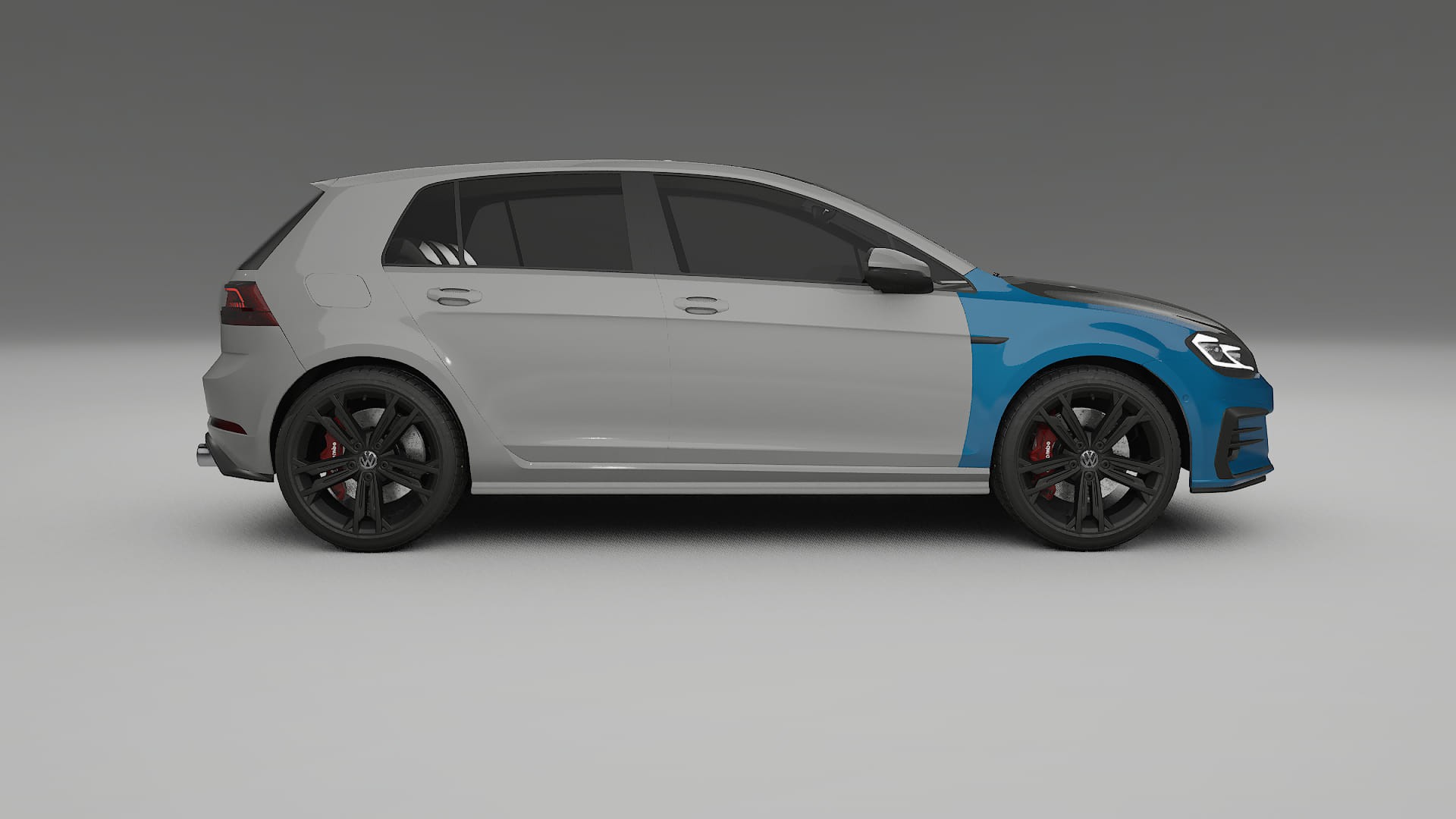 VW Golf Mk7 PPF Fólie na auto | CrystalGuard Přední kit s karbonovou kapotou