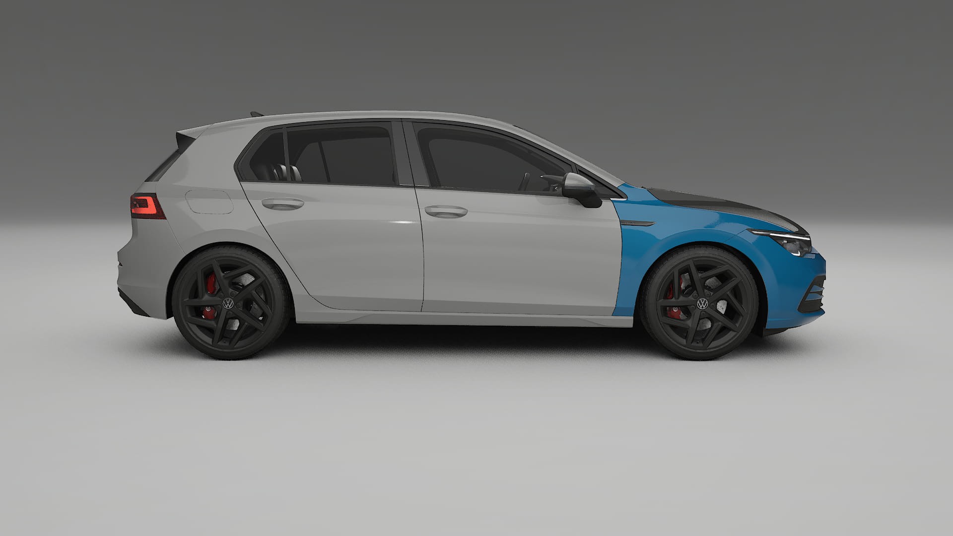 VW Golf Mk8 PPF Fólie na auto | CrystalGuard Přední kit s karbonovou kapotou