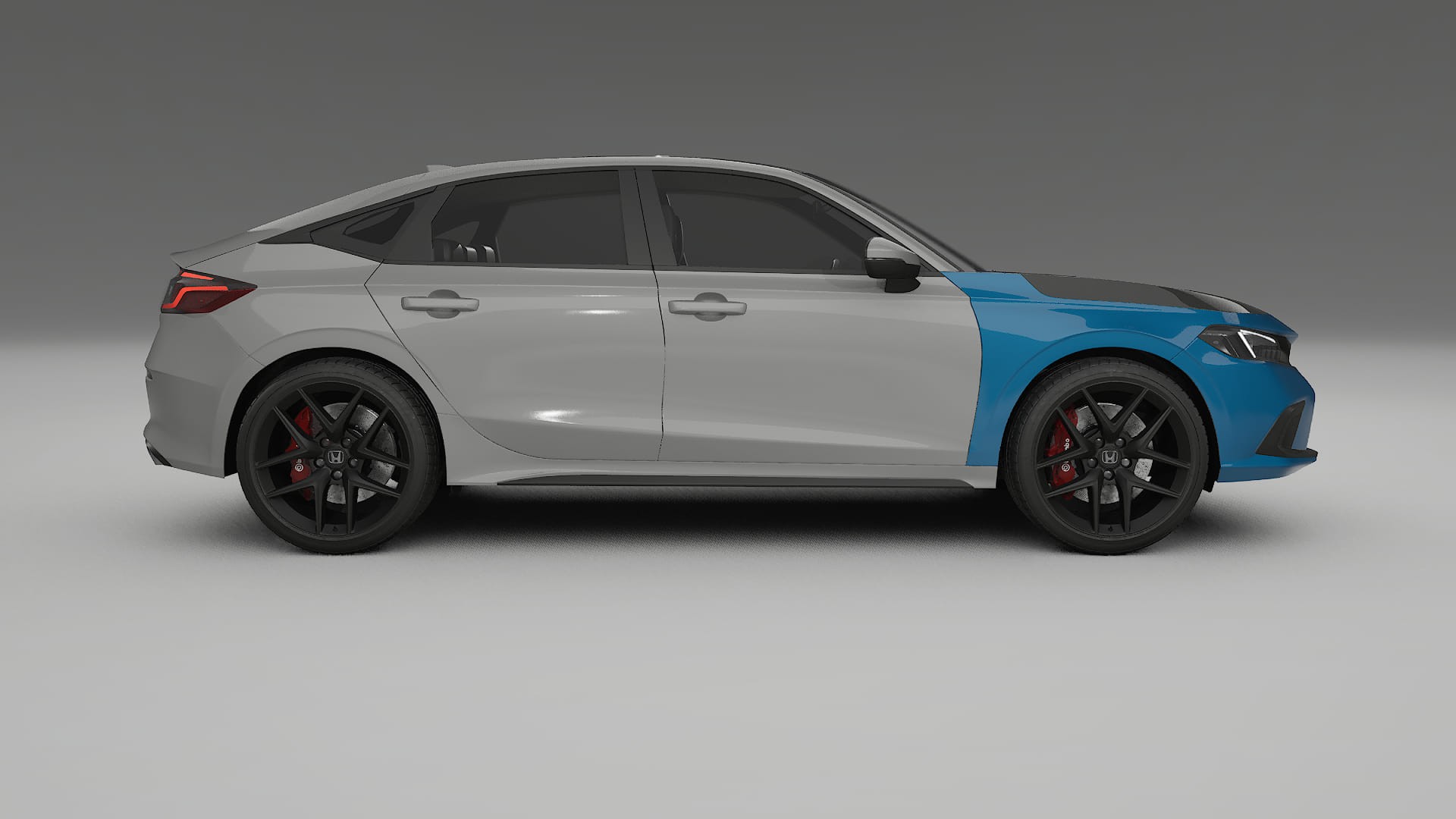 Honda Civic hatchback PPF Fólie na auto | CrystalGuard Přední kit s karbonovou kapotou