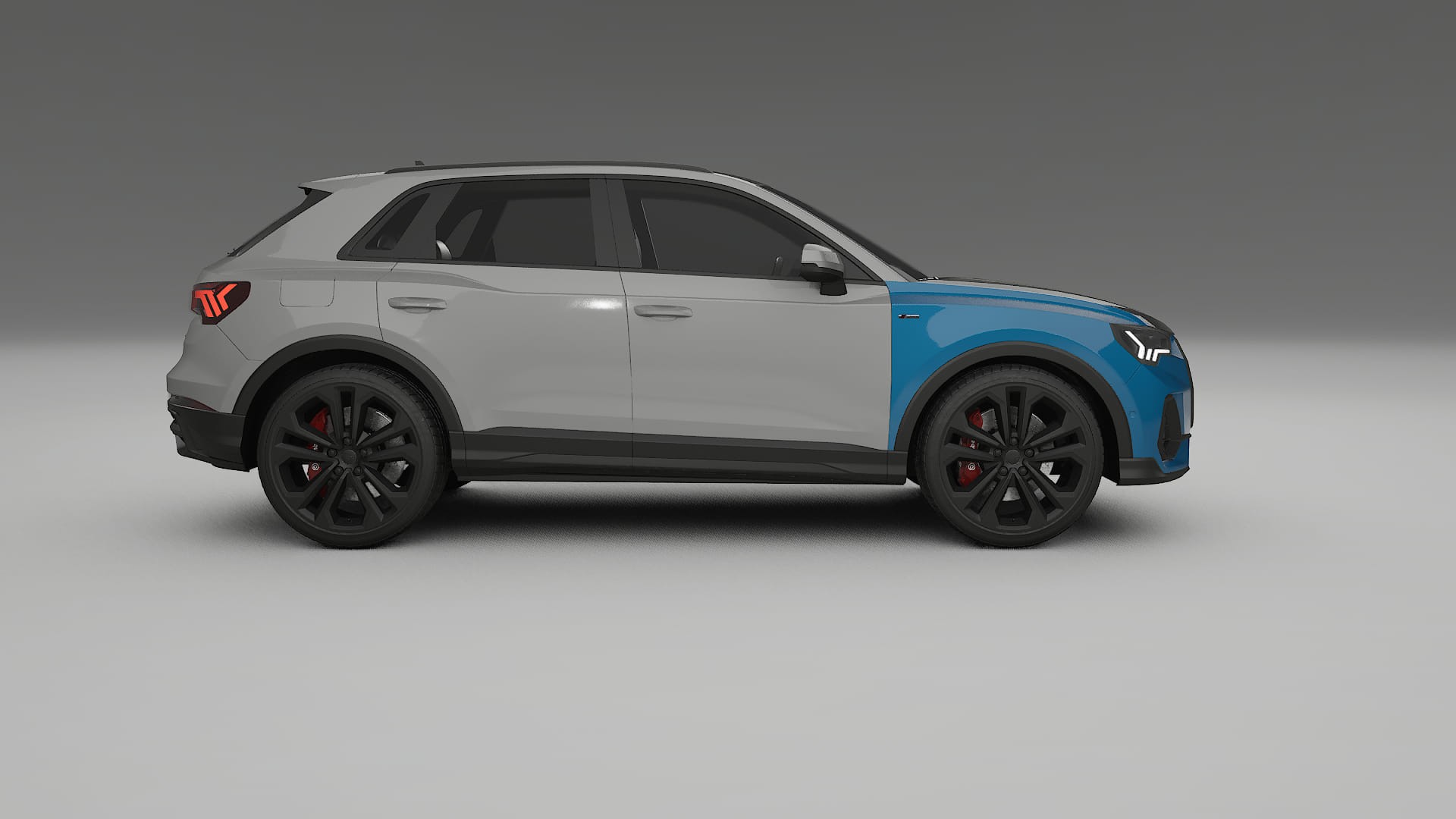 Audi Q3 S-Line F3 PPF Fólie na auto | CrystalGuard Přední kit s karbonovou kapotou