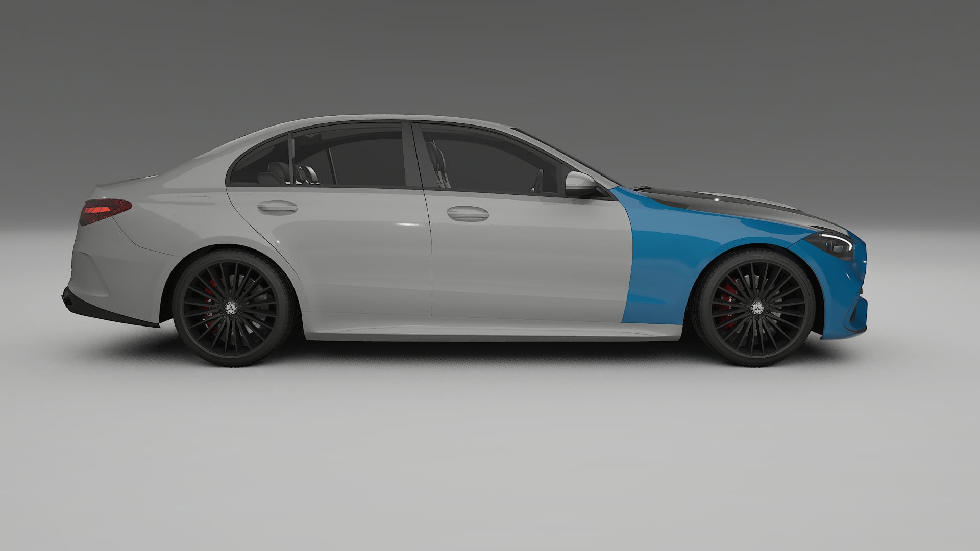 Mercedes C-class W206 PPF Fólie na auto | CrystalGuard Přední kit s karbonovou kapotou