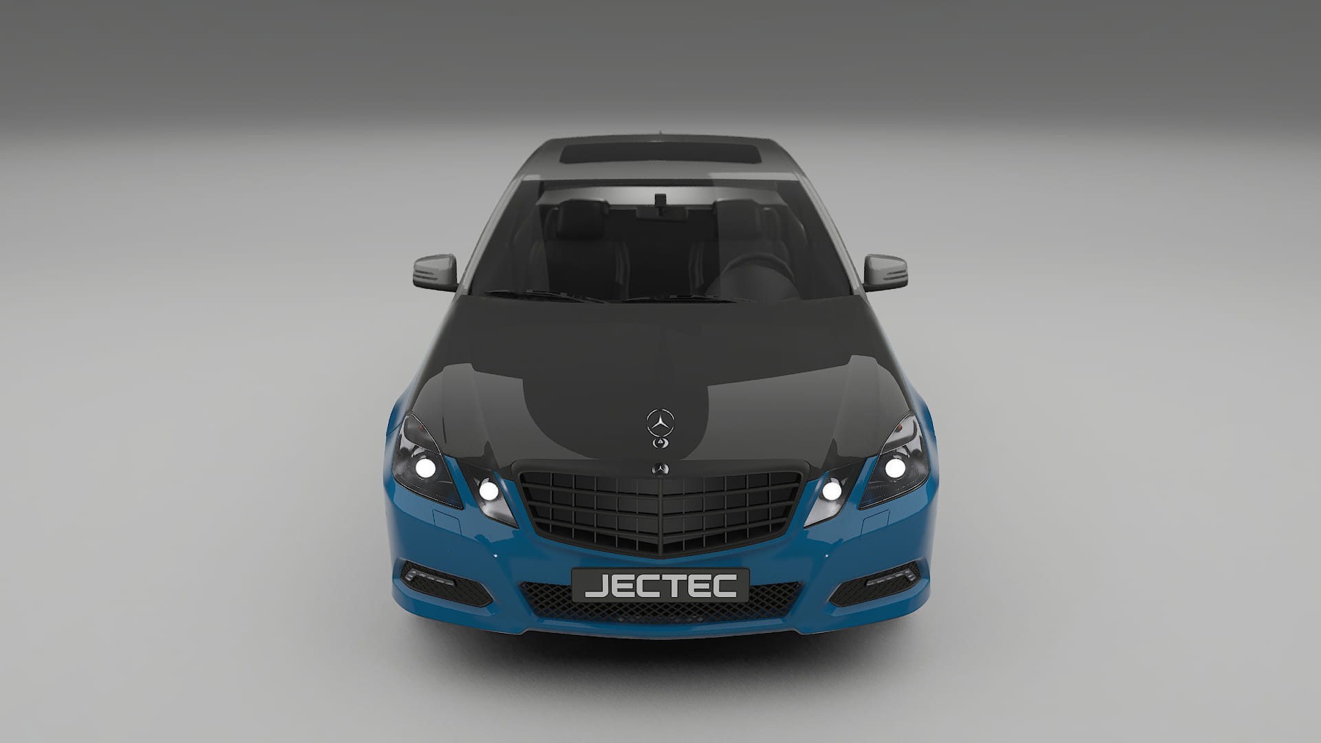 Mercedes E-class sedan W212 Prefacelift PPF Fólie na auto | CrystalGuard Přední kit s karbonovou kapotou