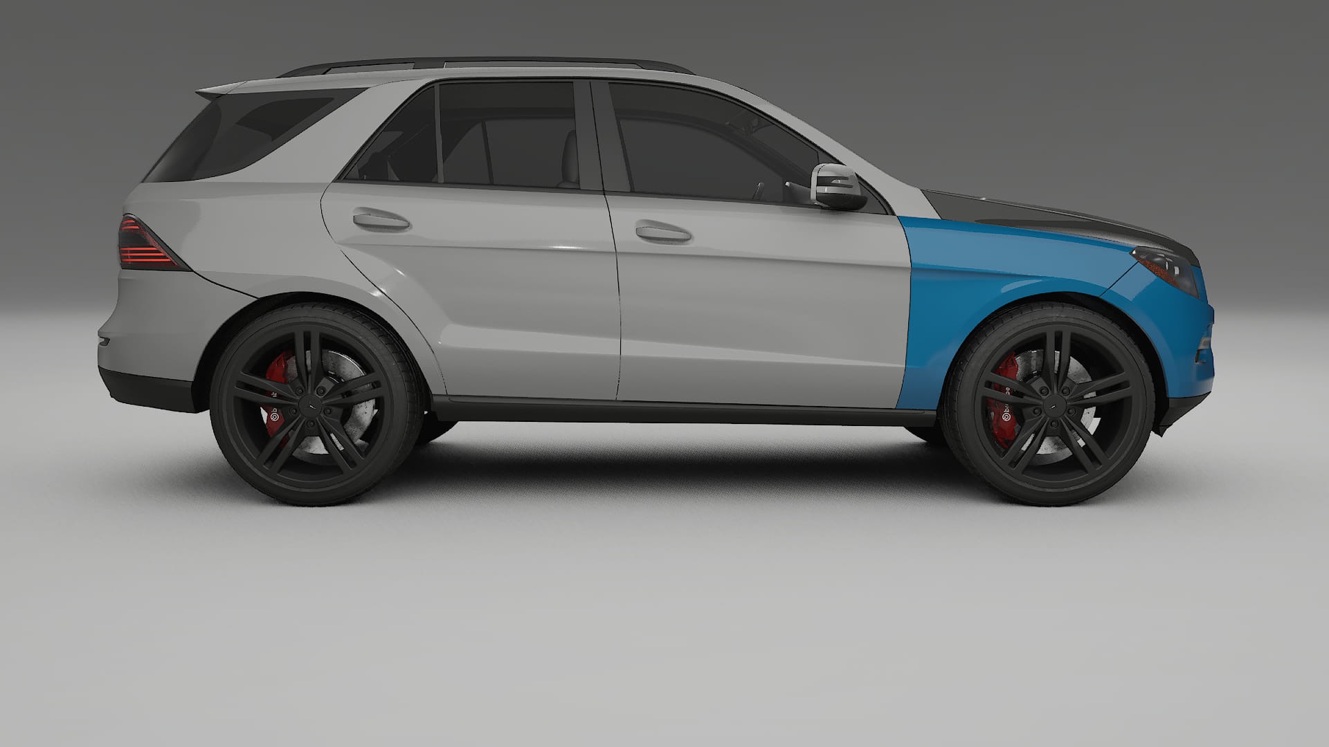 Mercedes M-class W166 PPF Fólie na auto | CrystalGuard Přední kit s karbonovou kapotou