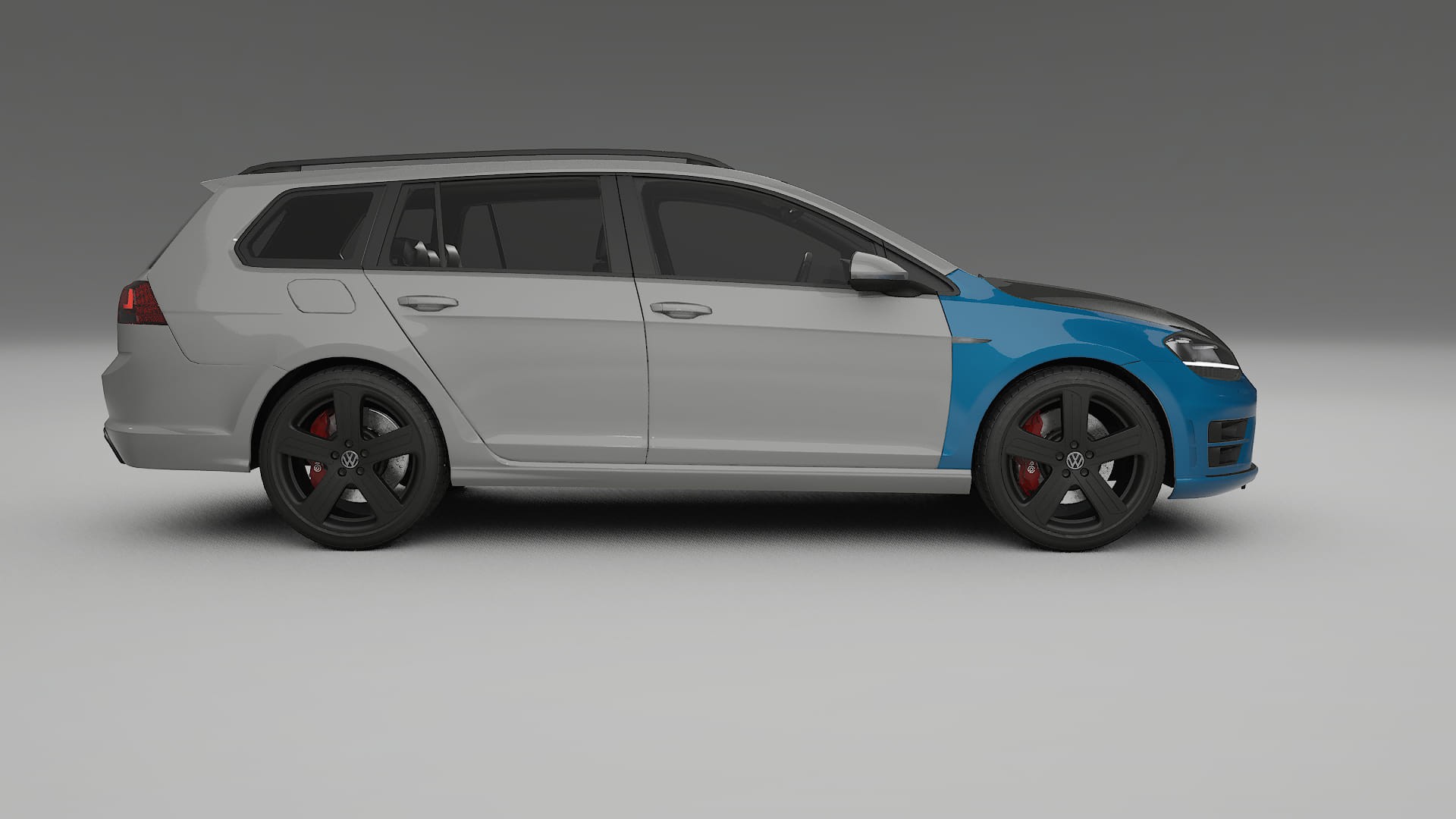 VW Golf Variant Mk7 PPF Fólie na auto | CrystalGuard Přední kit s karbonovou kapotou