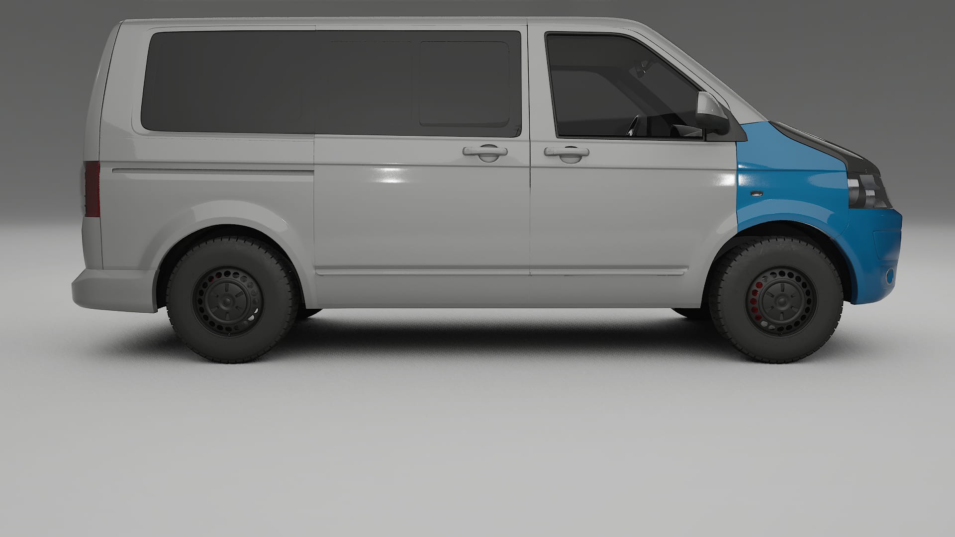 VW Transporter T5 Caravelle PPF Fólie na auto | CrystalGuard Přední kit s karbonovou kapotou