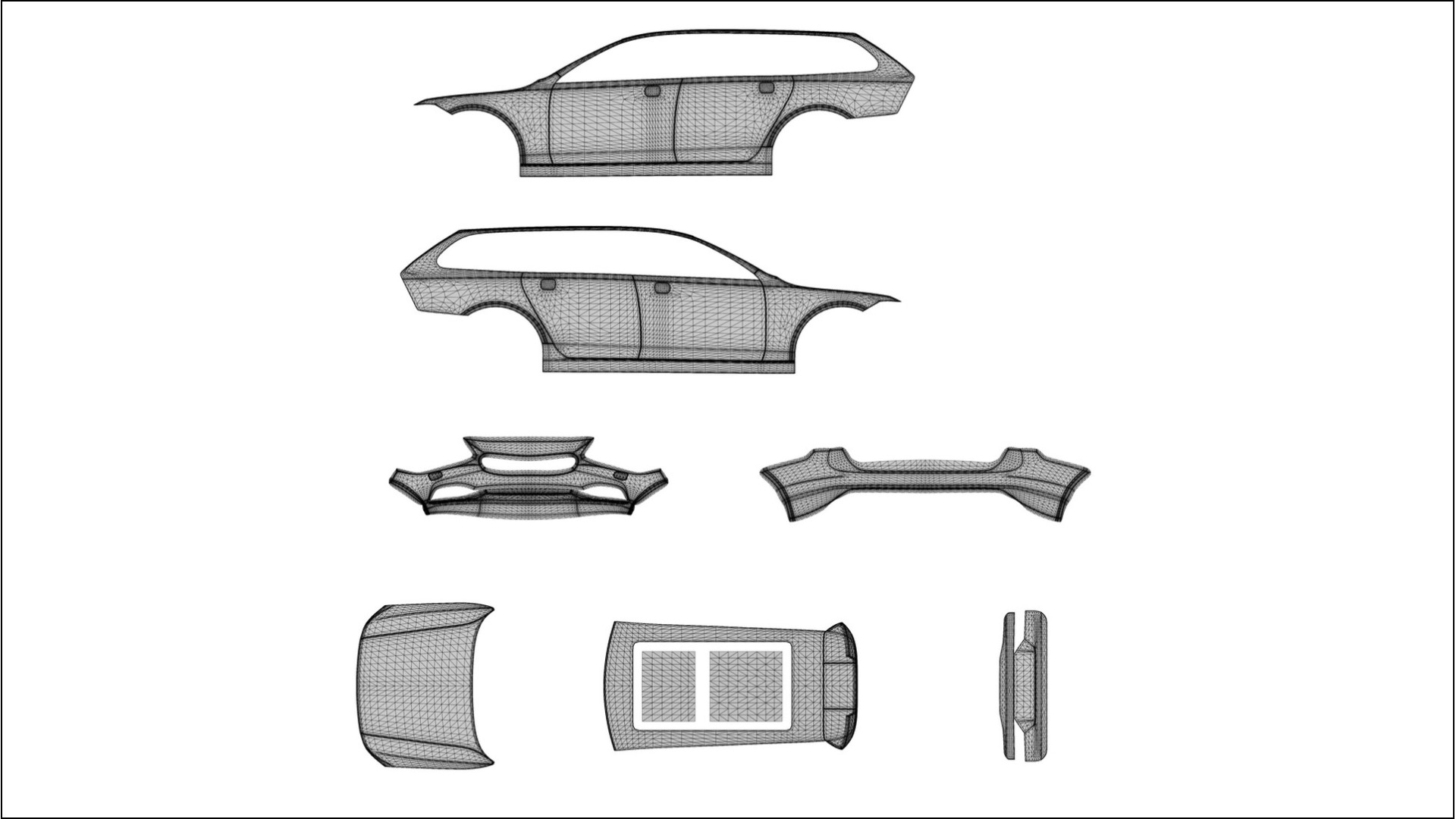 Volvo V90 P5 COBRA 11 – Designový Wrap PPF Fólie na auto - tisknutelný polyuretan