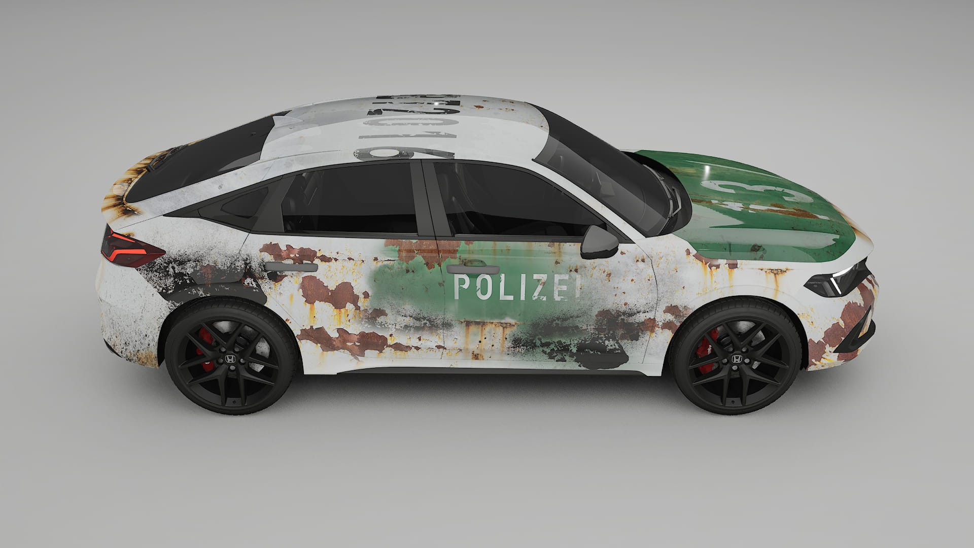 Honda Civic hatchback COBRA 11 – Designový Wrap PPF Fólie na auto - tisknutelný polyuretan