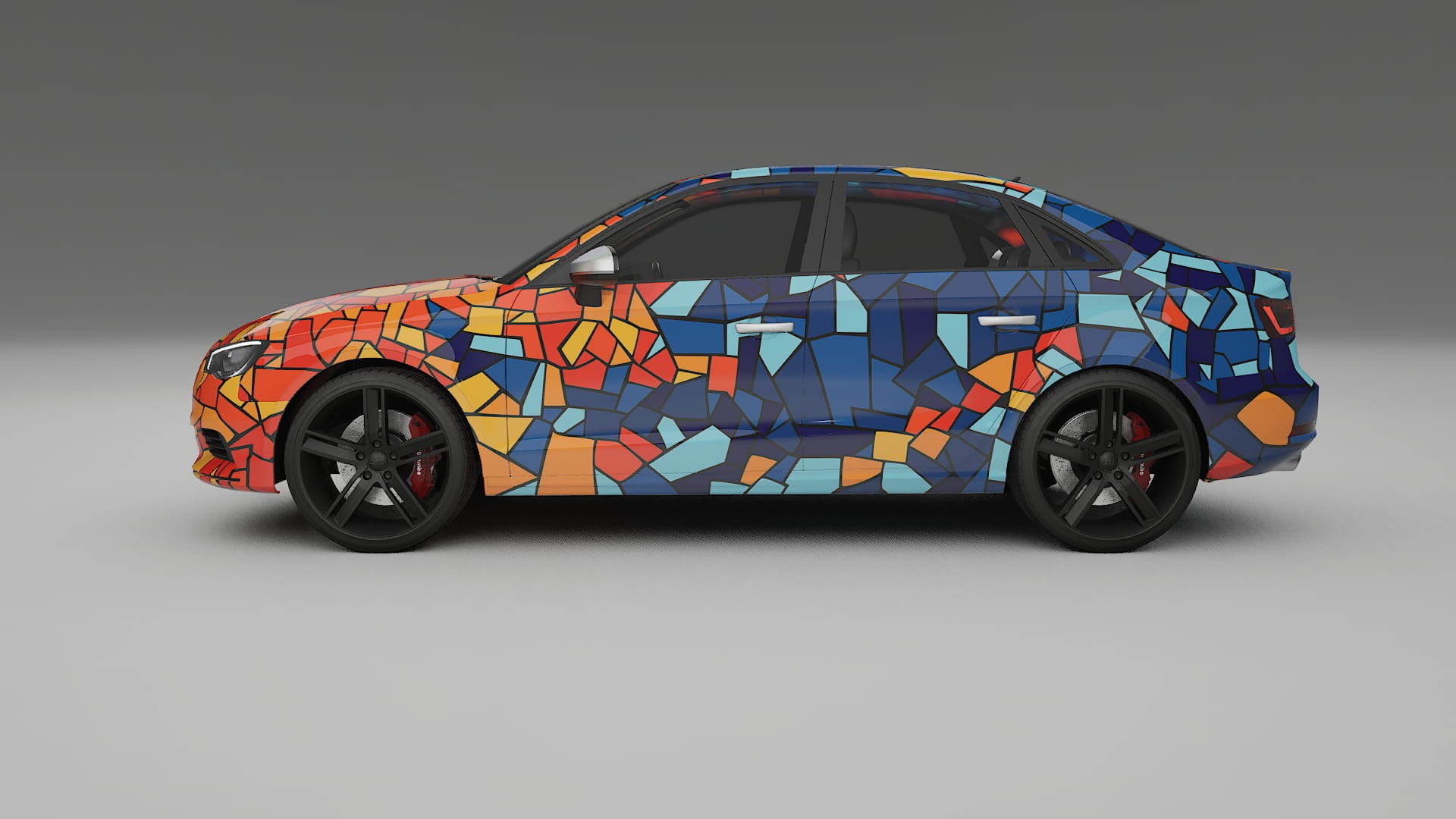 Audi A3 8V sedan prefacelift BARCELONA – Designový Wrap PPF Fólie na auto - tisknutelný polyuretan