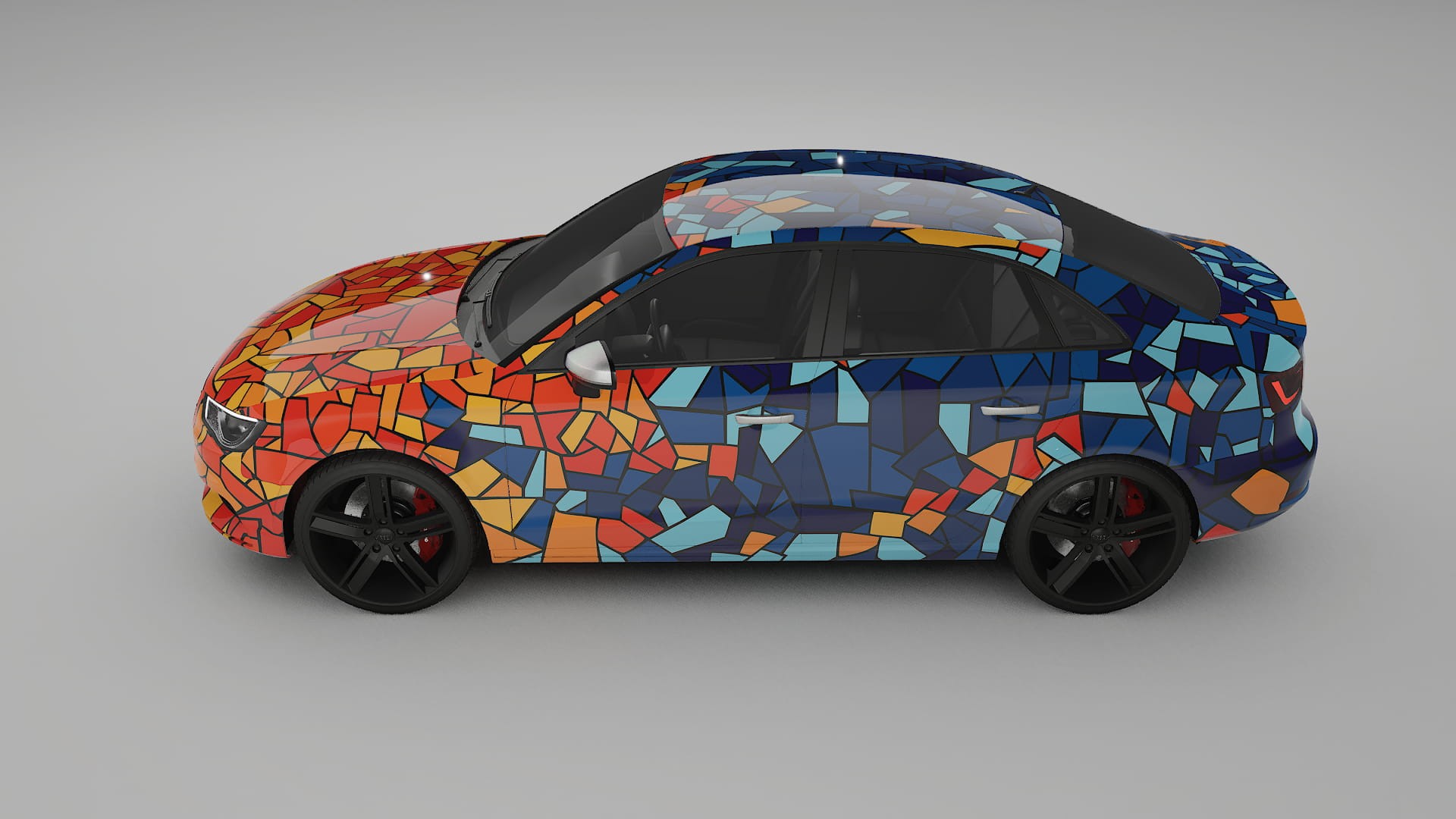 Audi A3 8V sedan prefacelift BARCELONA – Designový Wrap PPF Fólie na auto - tisknutelný polyuretan