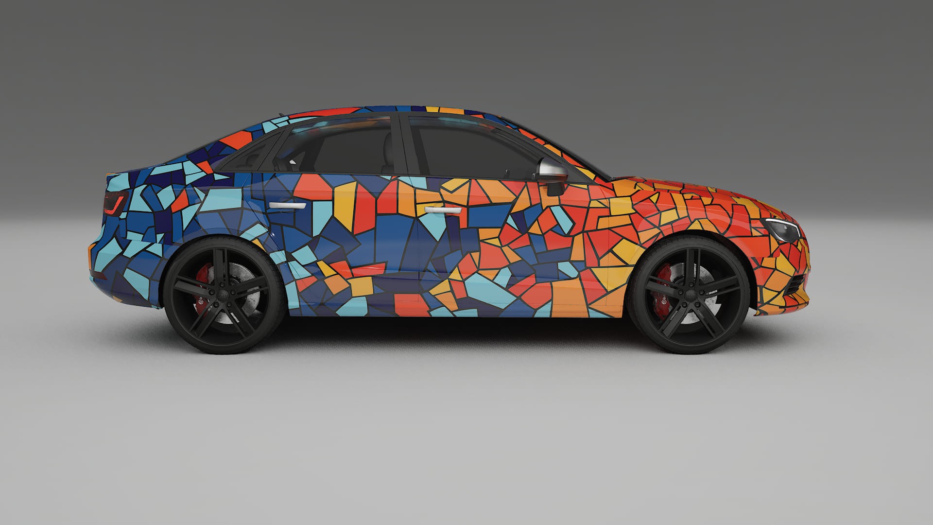 Audi A3 8V sedan prefacelift BARCELONA – Designový Wrap PPF Fólie na auto - tisknutelný polyuretan