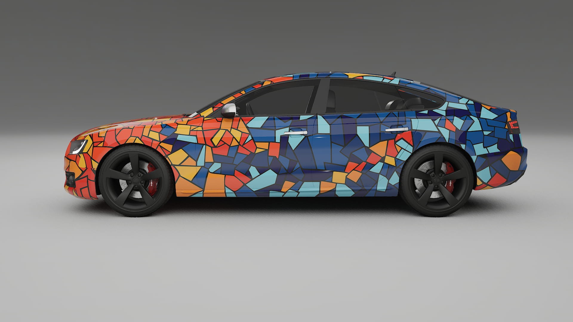 Audi A5 8T Sportback prefacelift BARCELONA – Designový Wrap PPF Fólie na auto - tisknutelný polyuretan