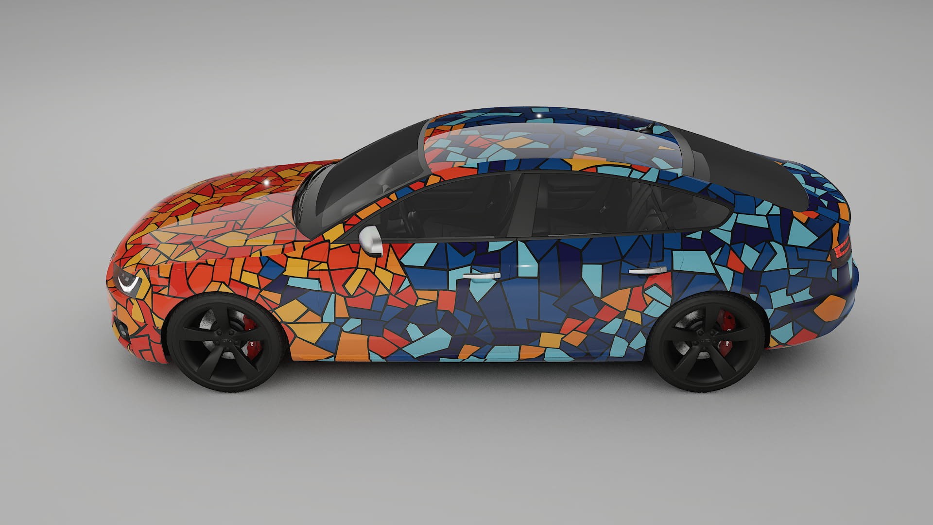 Audi A5 8T Sportback prefacelift BARCELONA – Designový Wrap PPF Fólie na auto - tisknutelný polyuretan