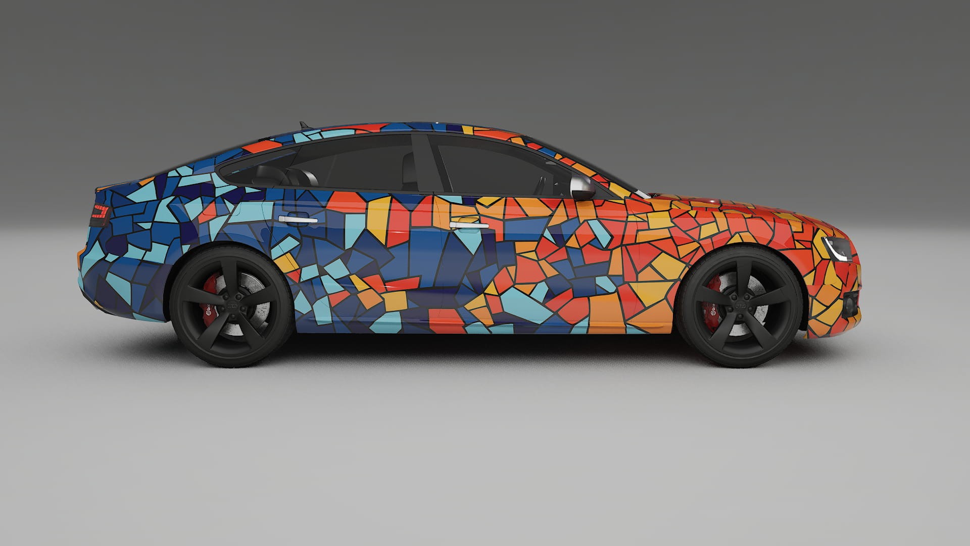 Audi A5 8T Sportback prefacelift BARCELONA – Designový Wrap PPF Fólie na auto - tisknutelný polyuretan