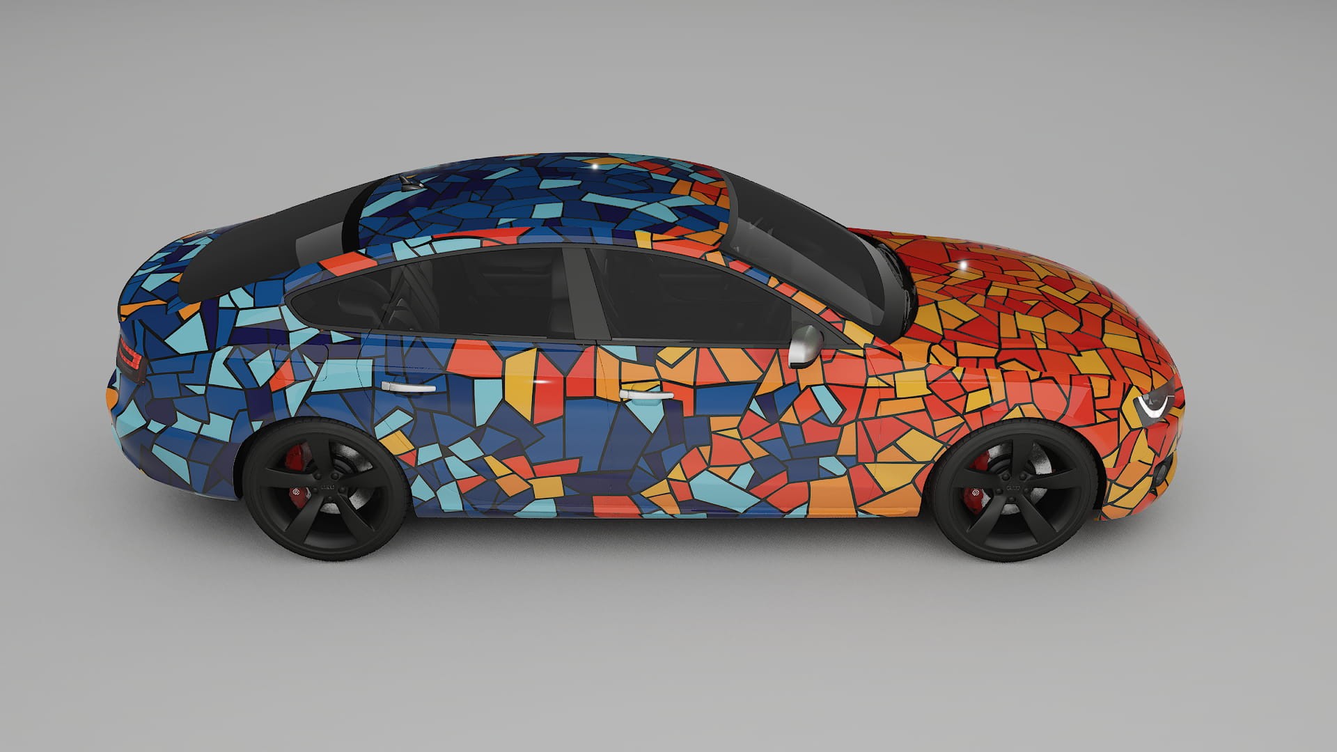 Audi A5 8T Sportback prefacelift BARCELONA – Designový Wrap PPF Fólie na auto - tisknutelný polyuretan
