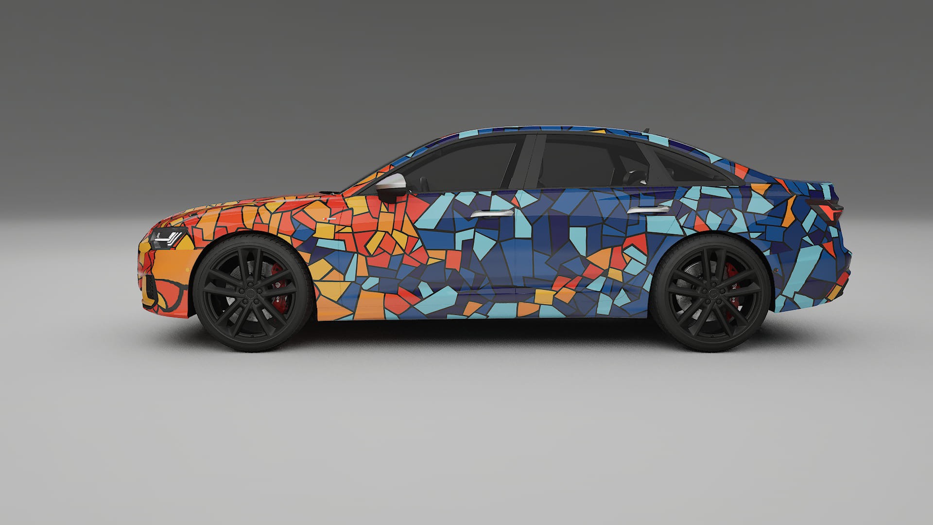 Audi A6 S-Line C8 BARCELONA – Designový Wrap PPF Fólie na auto - tisknutelný polyuretan