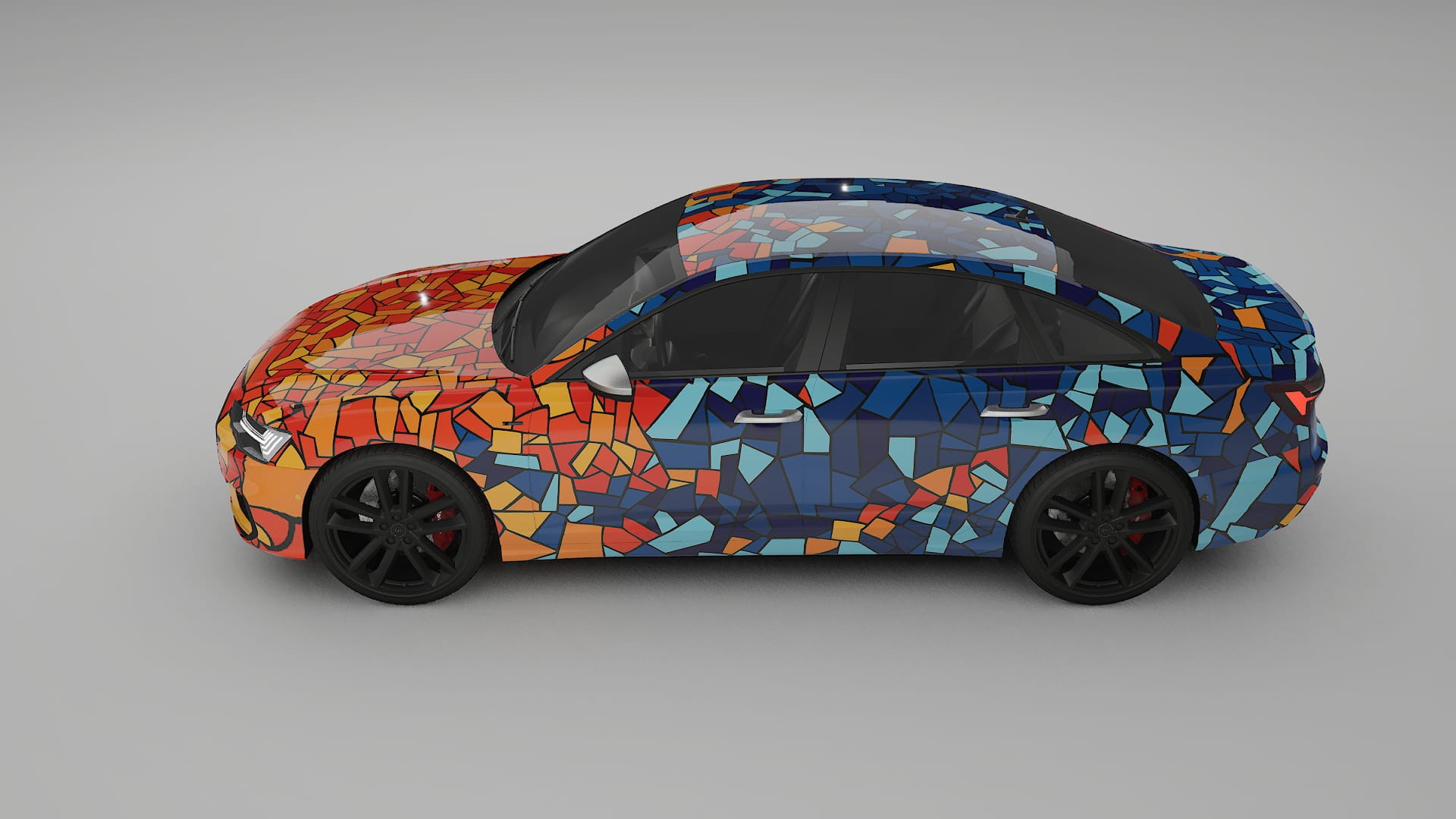 Audi A6 S-Line C8 BARCELONA – Designový Wrap PPF Fólie na auto - tisknutelný polyuretan
