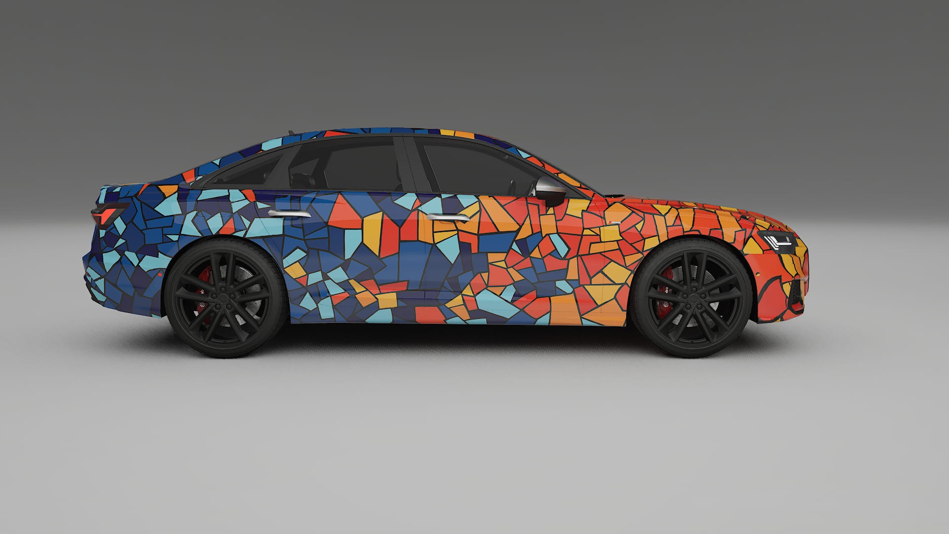 Audi A6 S-Line C8 BARCELONA – Designový Wrap PPF Fólie na auto - tisknutelný polyuretan