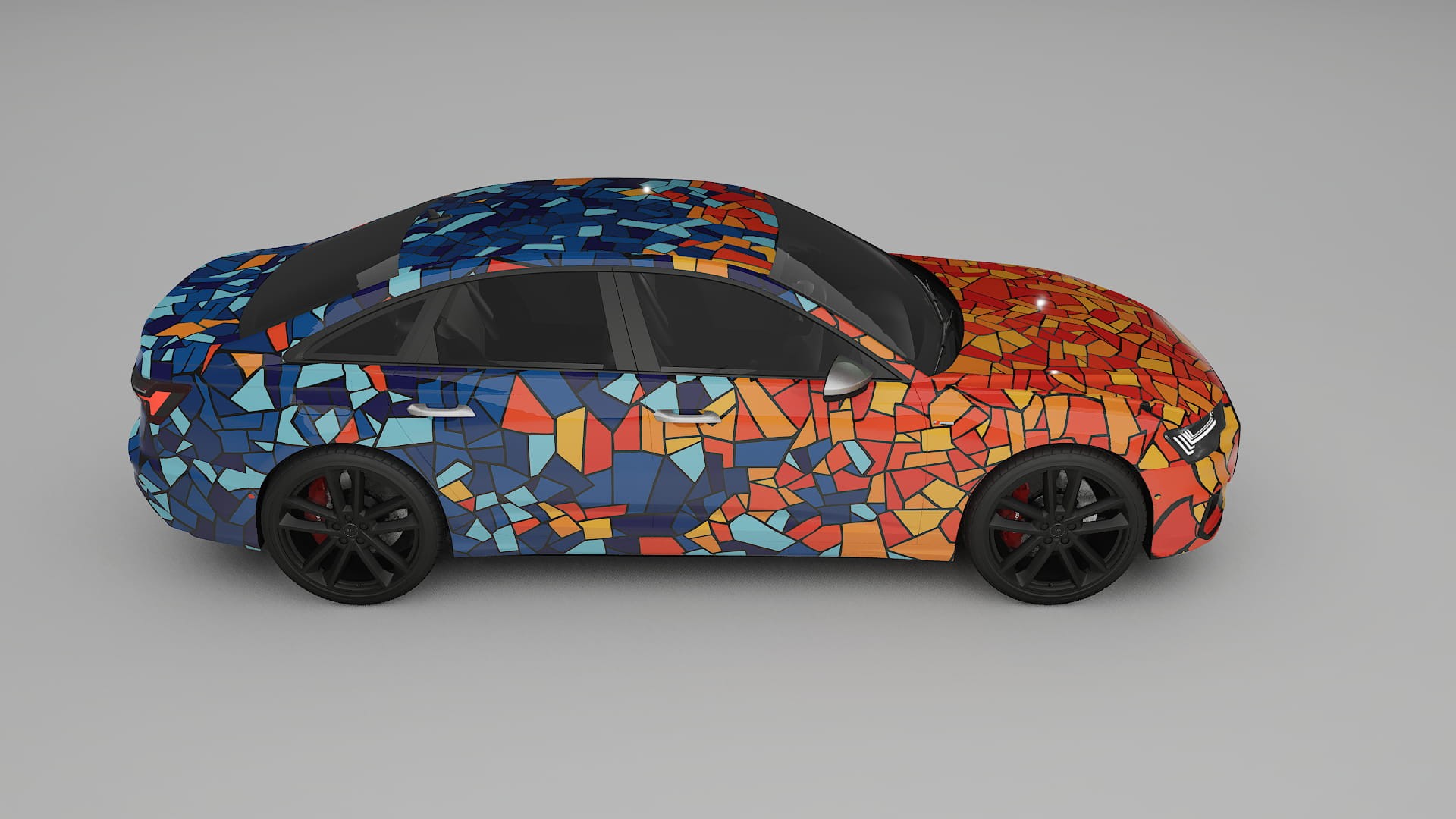Audi A6 S-Line C8 BARCELONA – Designový Wrap PPF Fólie na auto - tisknutelný polyuretan