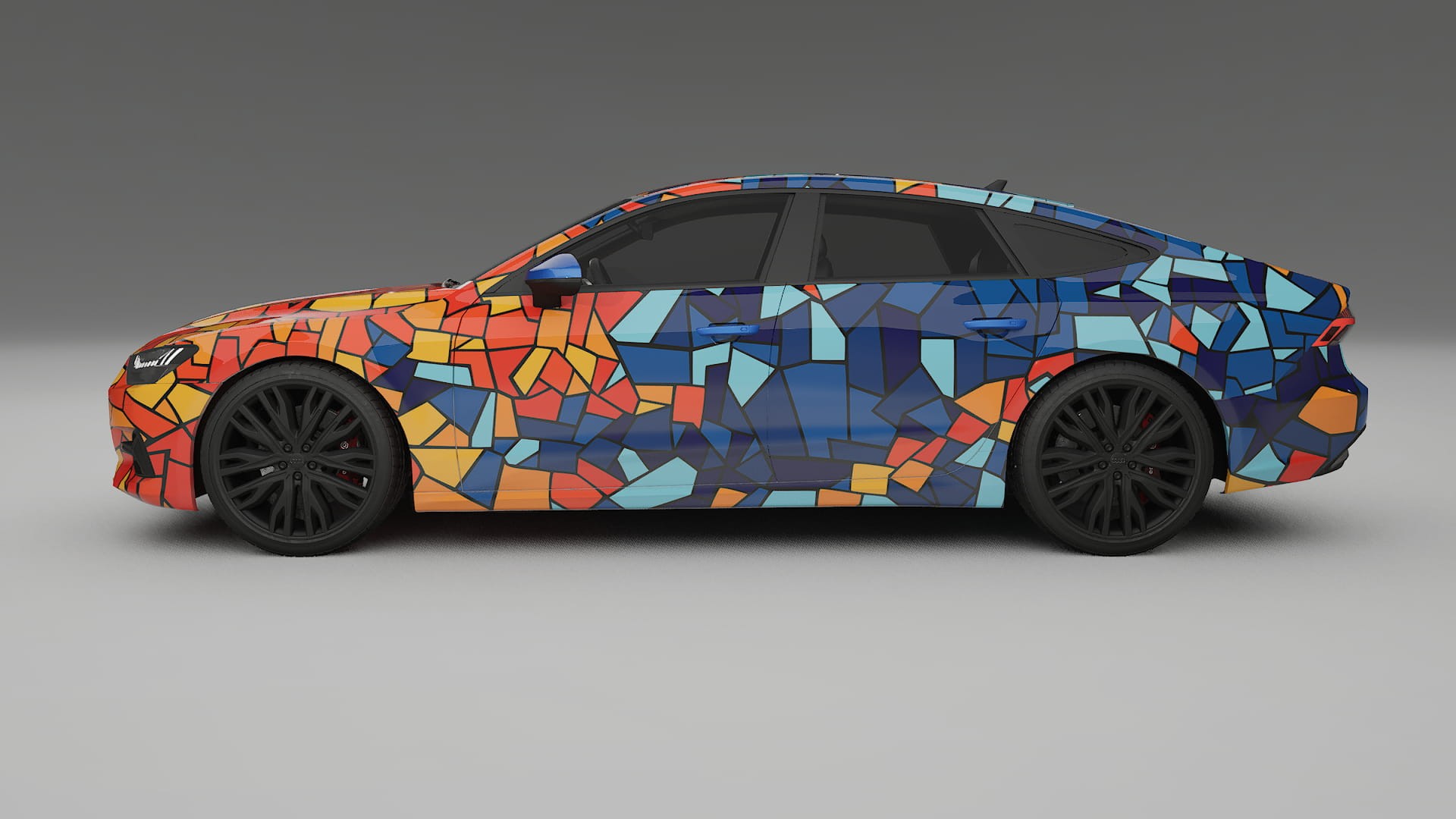 Audi A7 C8 Sportback prefacelift BARCELONA – Designový Wrap PPF Fólie na auto - tisknutelný polyuretan