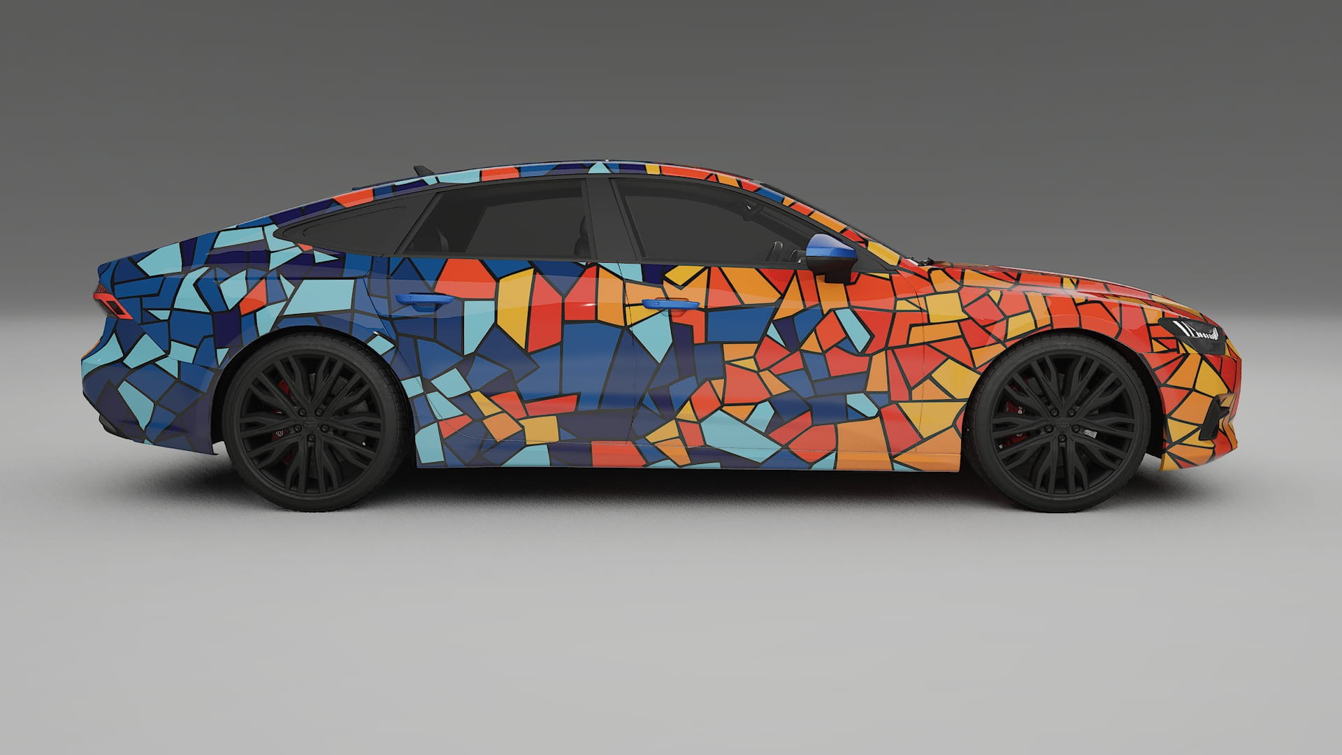 Audi A7 C8 Sportback prefacelift BARCELONA – Designový Wrap PPF Fólie na auto - tisknutelný polyuretan