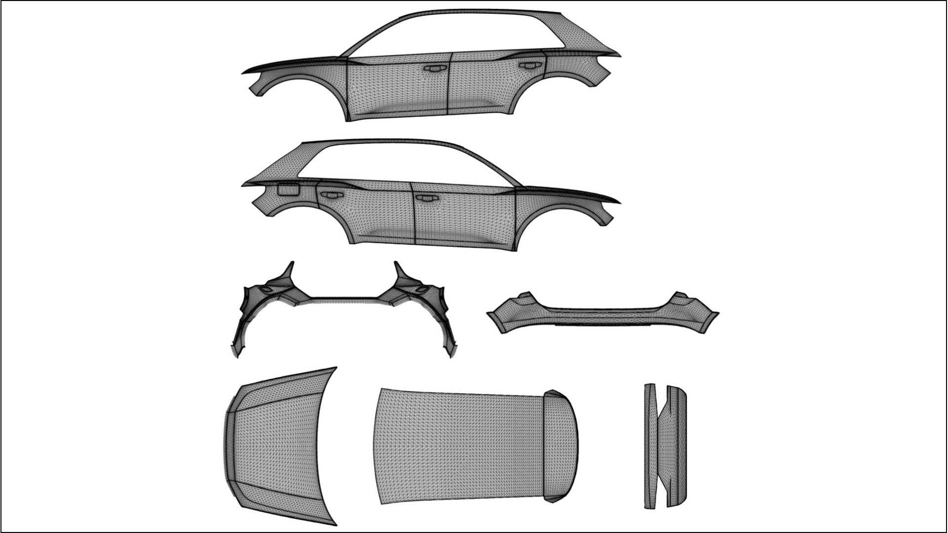 Audi Q3 S-Line F3 BARCELONA – Designový Wrap PPF Fólie na auto - tisknutelný polyuretan