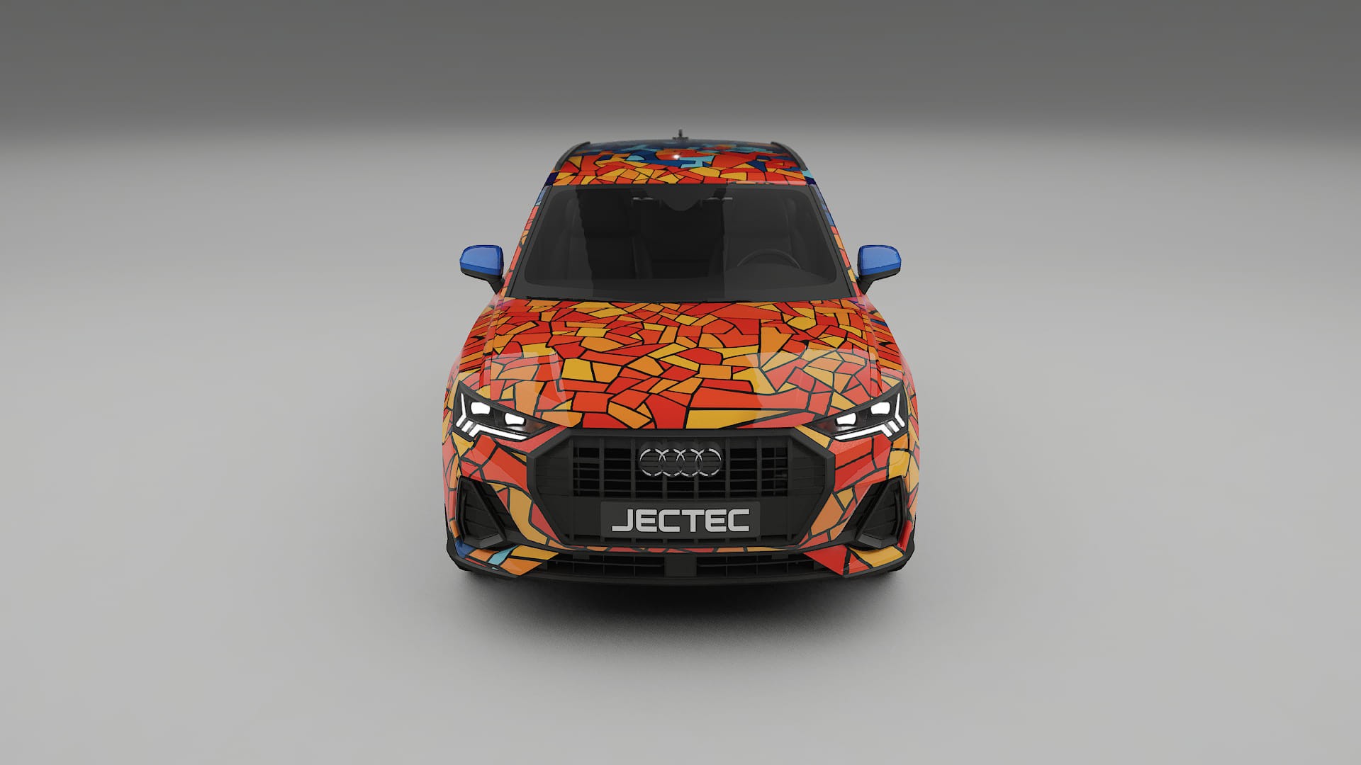 Audi Q3 S-Line F3 BARCELONA – Designový Wrap PPF Fólie na auto - tisknutelný polyuretan