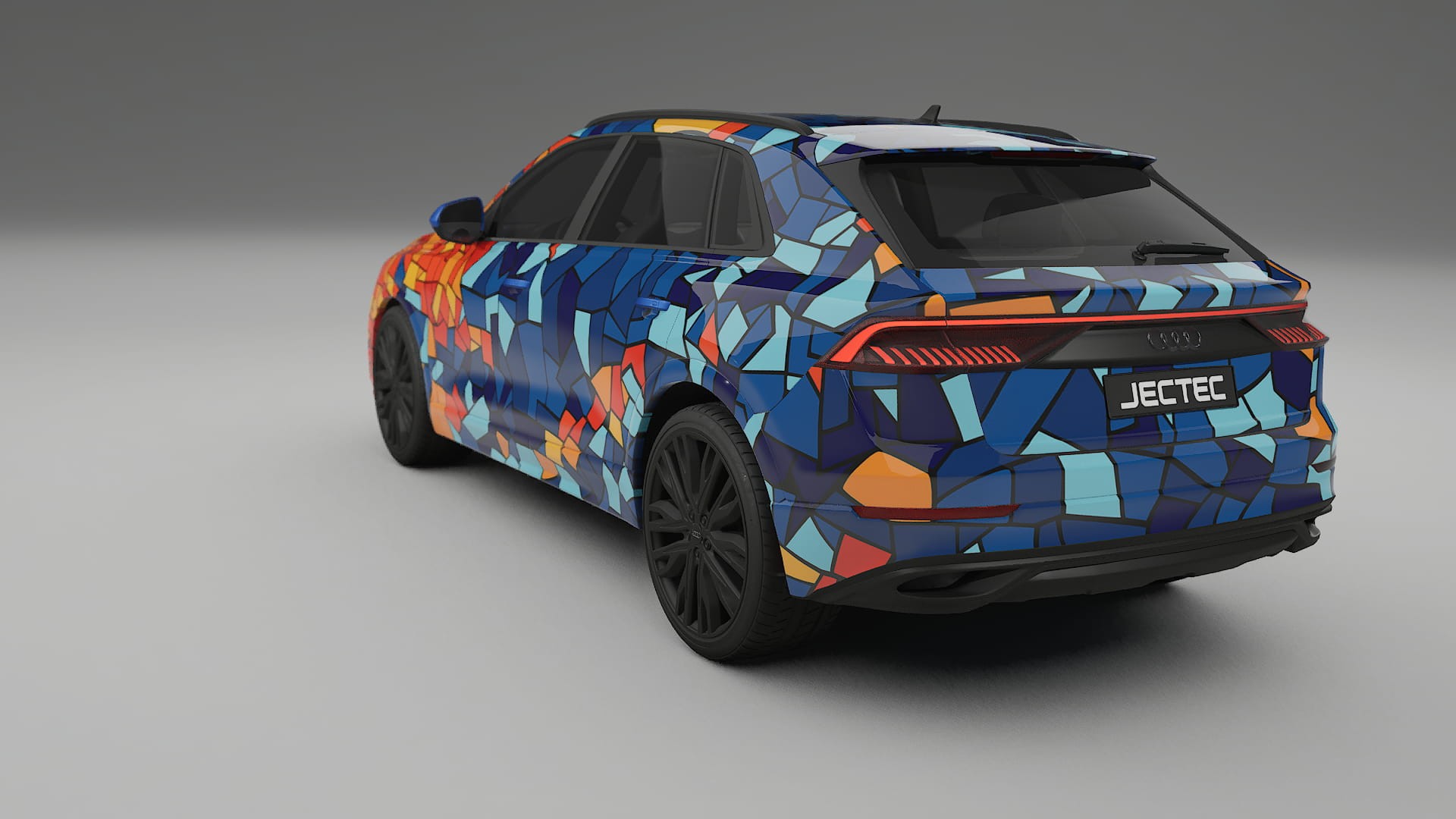 Audi Q8 F1 prefacelift BARCELONA – Designový Wrap PPF Fólie na auto - tisknutelný polyuretan