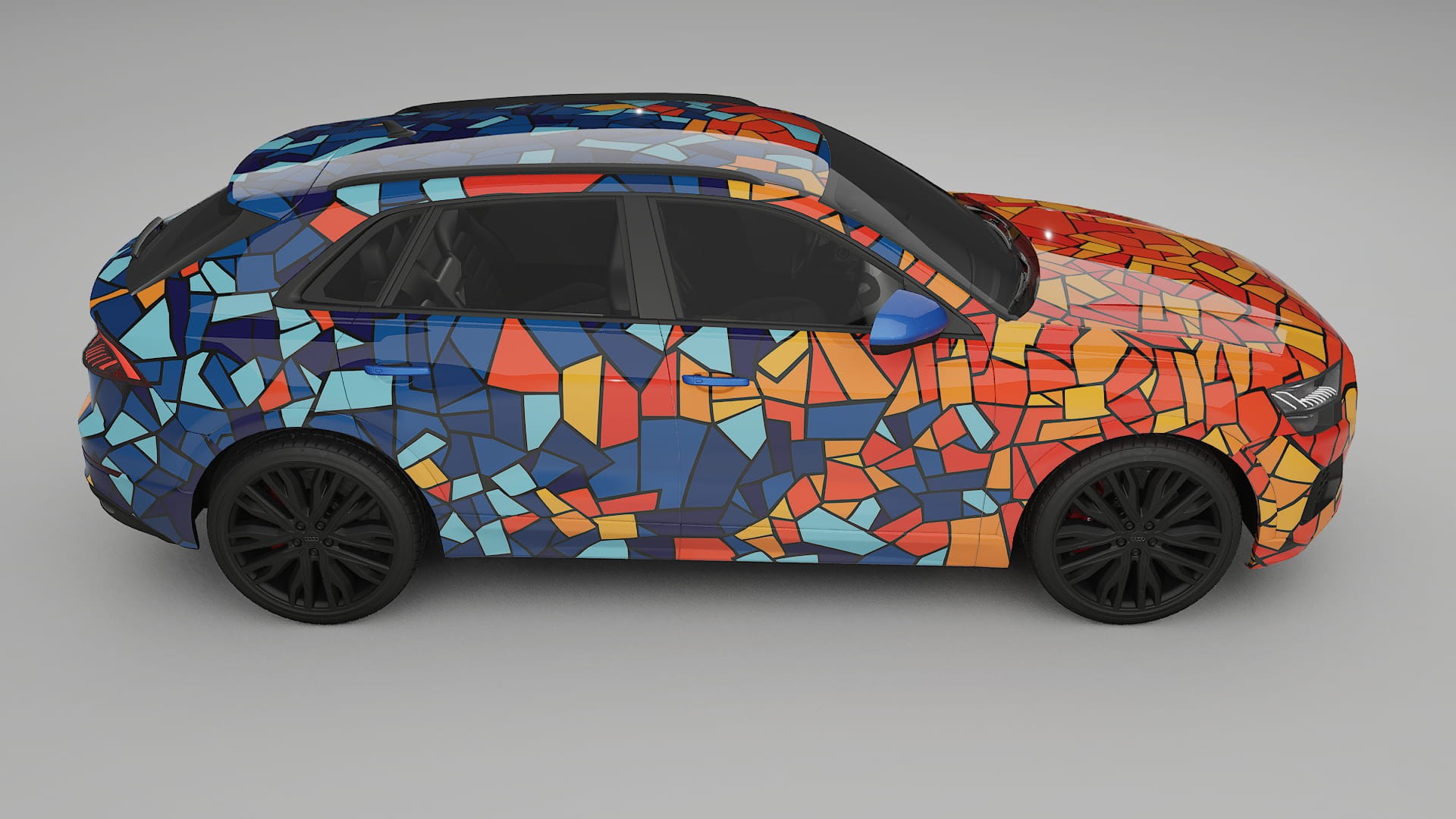 Audi Q8 F1 prefacelift BARCELONA – Designový Wrap PPF Fólie na auto - tisknutelný polyuretan