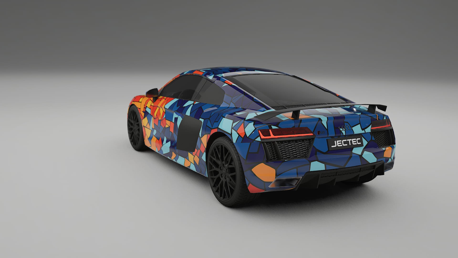 Audi R8 typ-4S prefacelift BARCELONA – Designový Wrap PPF Fólie na auto - tisknutelný polyuretan