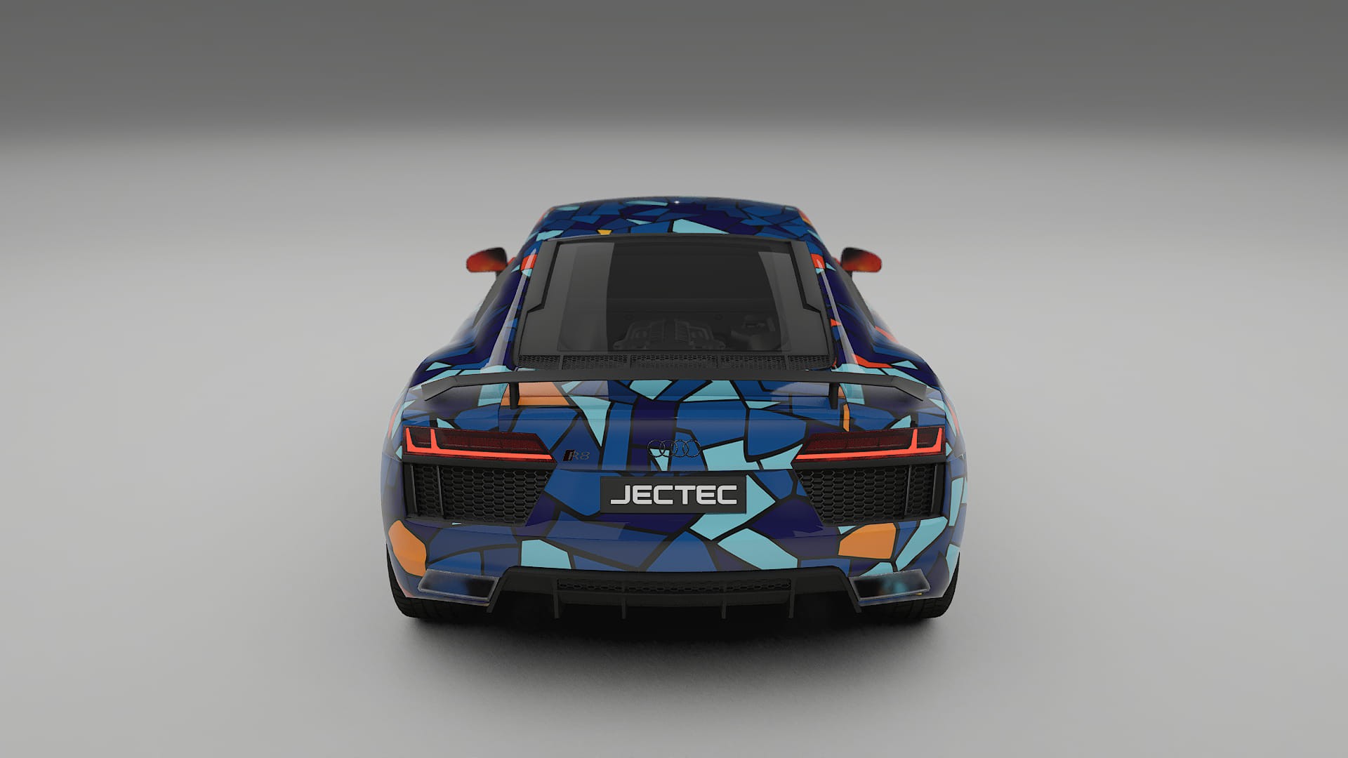 Audi R8 typ-4S prefacelift BARCELONA – Designový Wrap PPF Fólie na auto - tisknutelný polyuretan